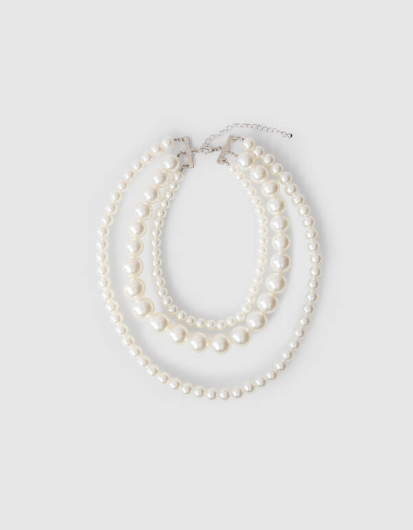 Parel Ketting Gebroken Wit SHOEBY ACCESSOIRES