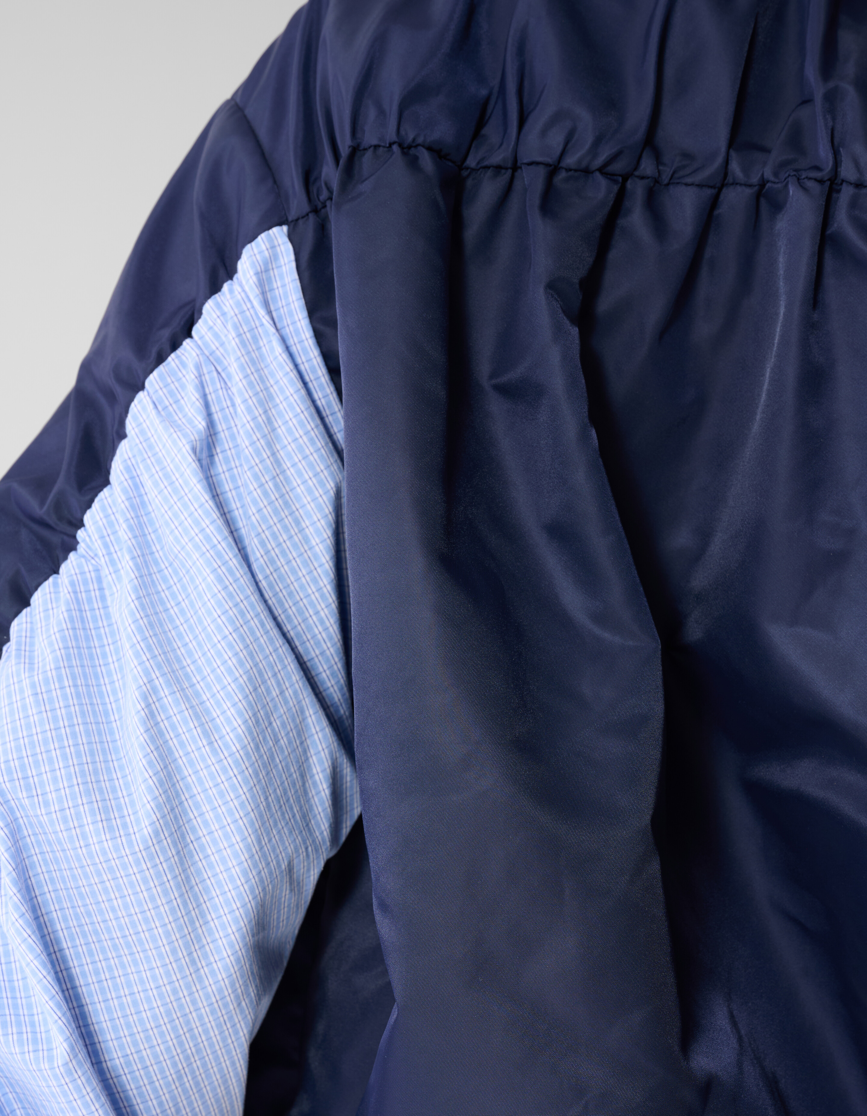 Check Satin Bomber Blauw SHOEBY WOMEN