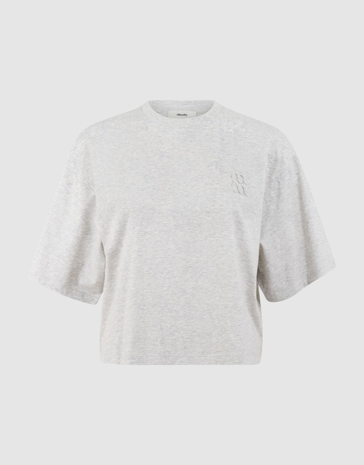 Oversized Logo T-shirt Lichtgrijs By Mieke SHOEBY WOMEN
