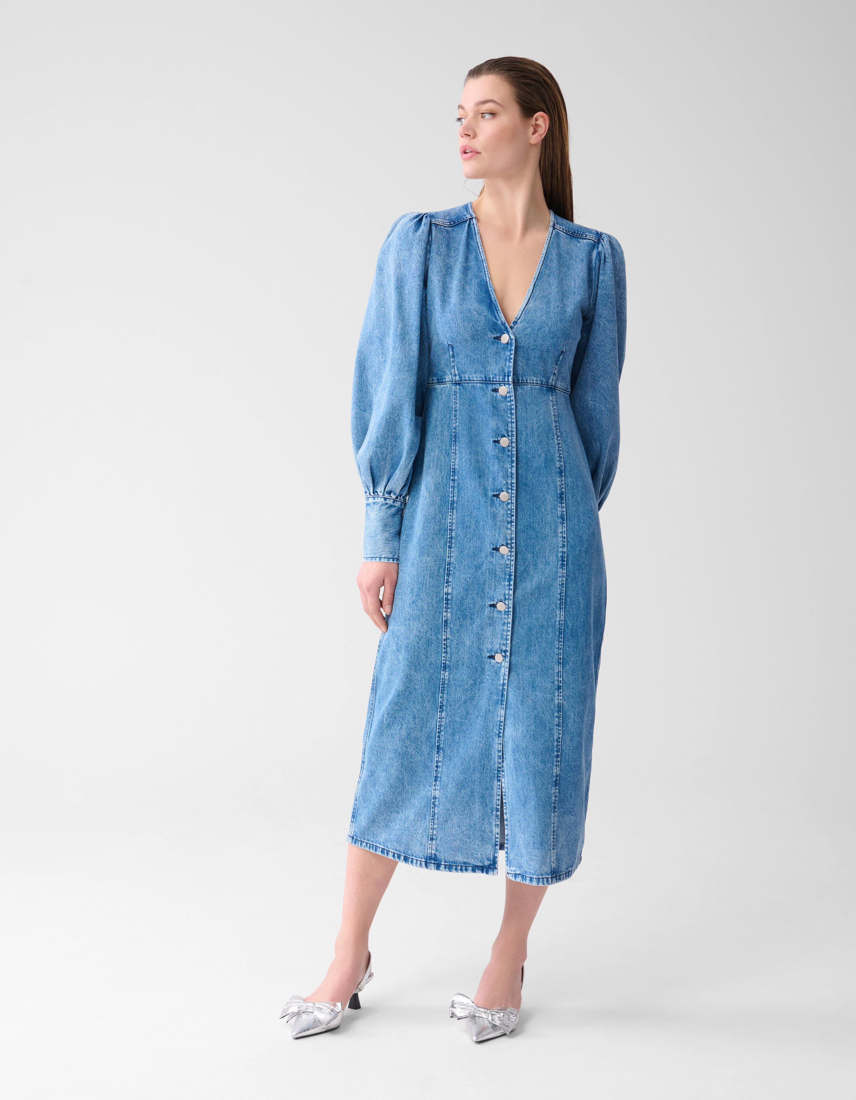 Denim Maxi Jurk Mediumstone SHOEBY WOMEN