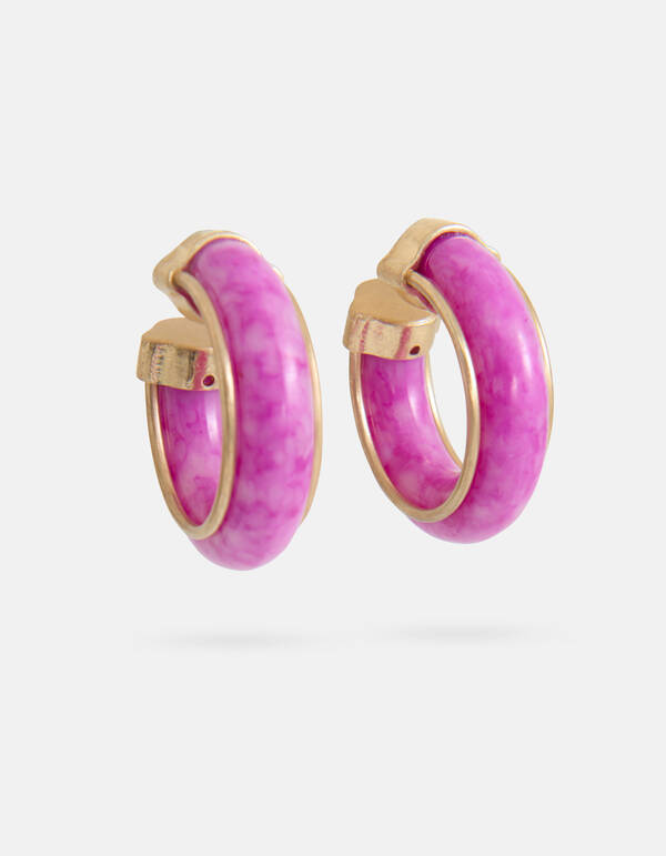 Hoops Oorbellen Paars SHOEBY ACCESSOIRES