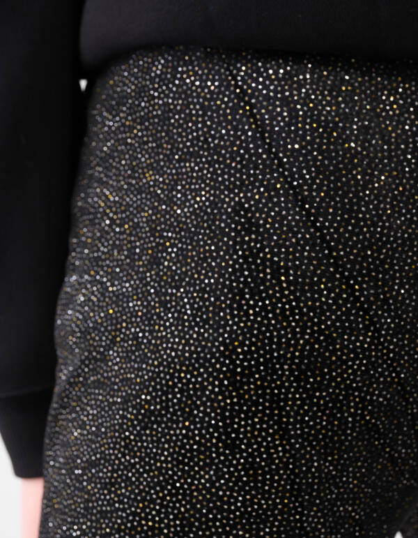 Glitter Split Flared Legging Zwart SHOEBY GIRLS