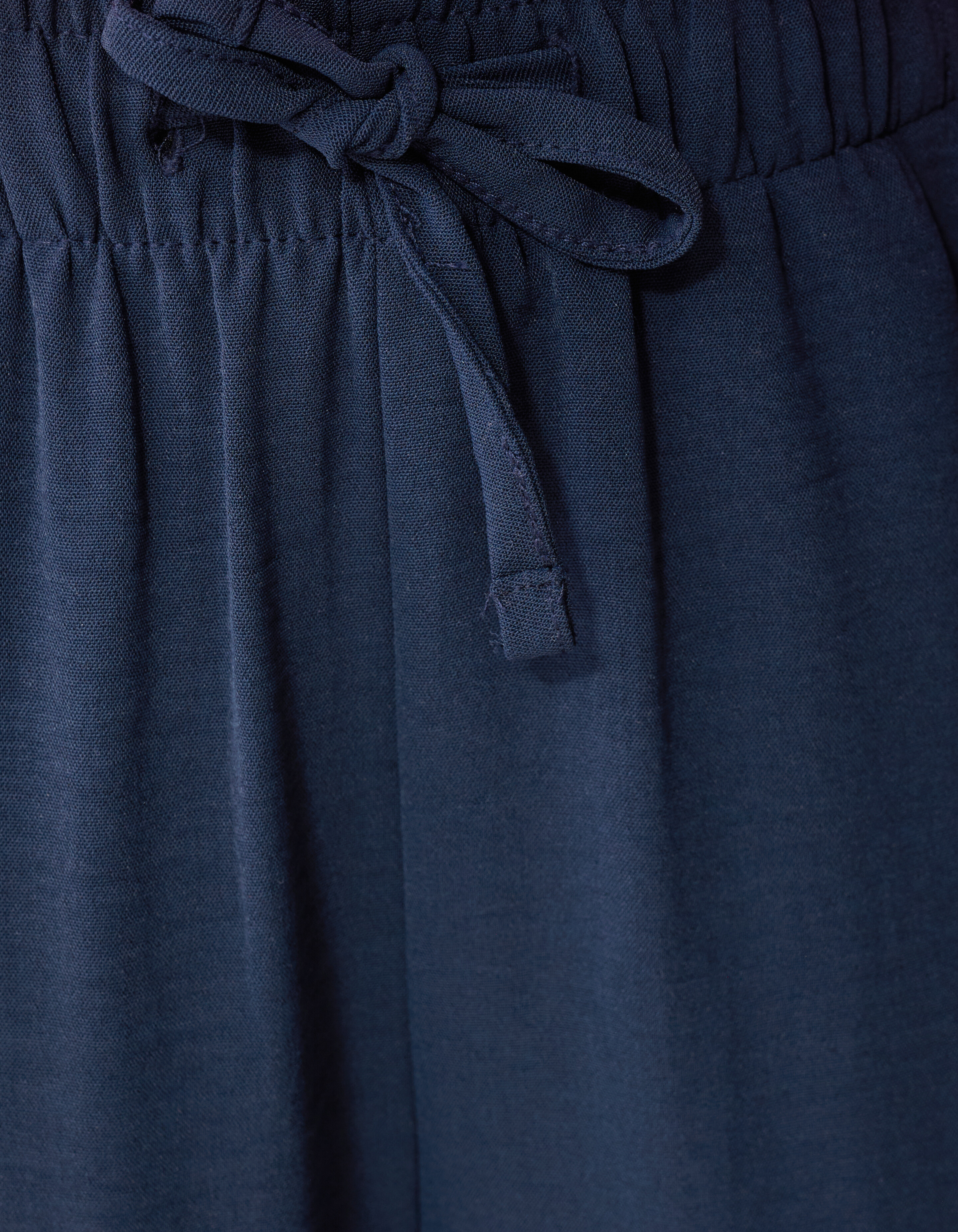 Piping Wide Leg Fit Broek Donkerblauw SHOEBY GIRLS