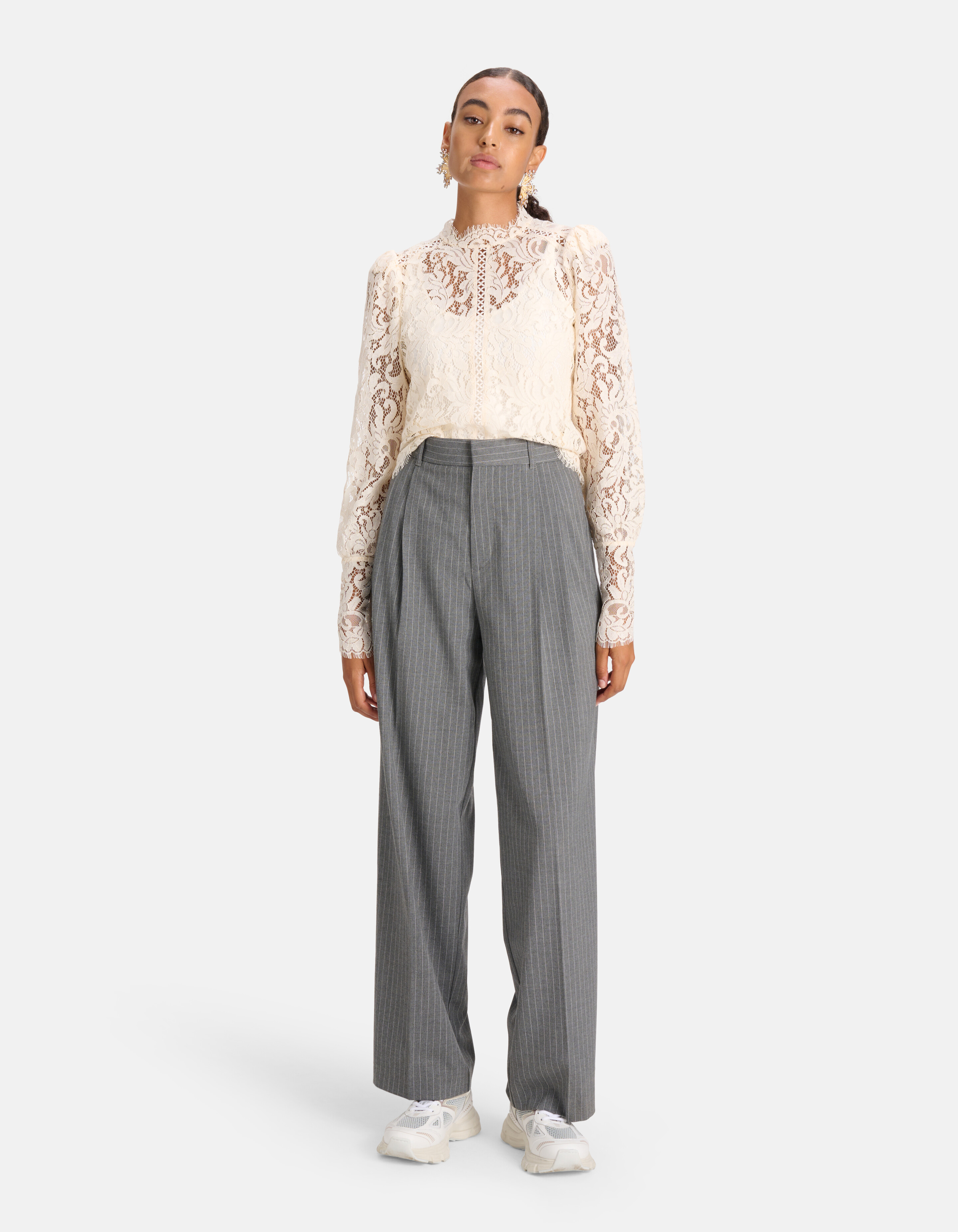 Kanten Top Gebroken Wit SHOEBY WOMEN