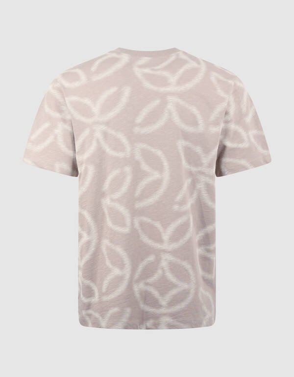 All Over Logo T-shirt Lichtbruin SHOEBY MEN