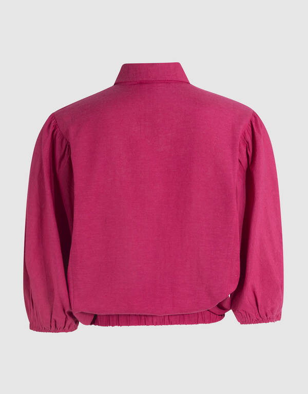 Linnen Puff Blouse Roze SHOEBY WOMEN