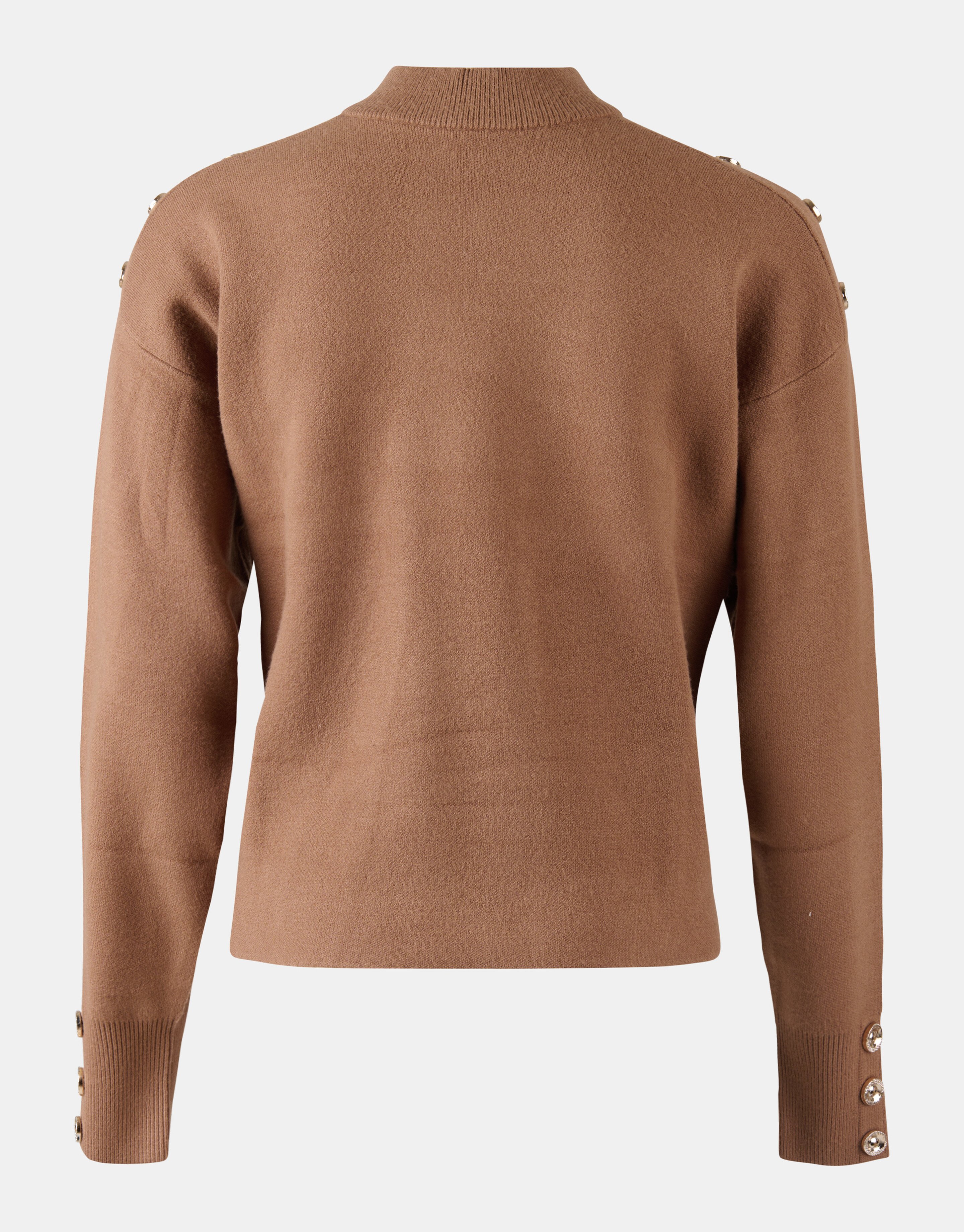 Gebreide Knopen Trui Bruin SHOEBY WOMEN