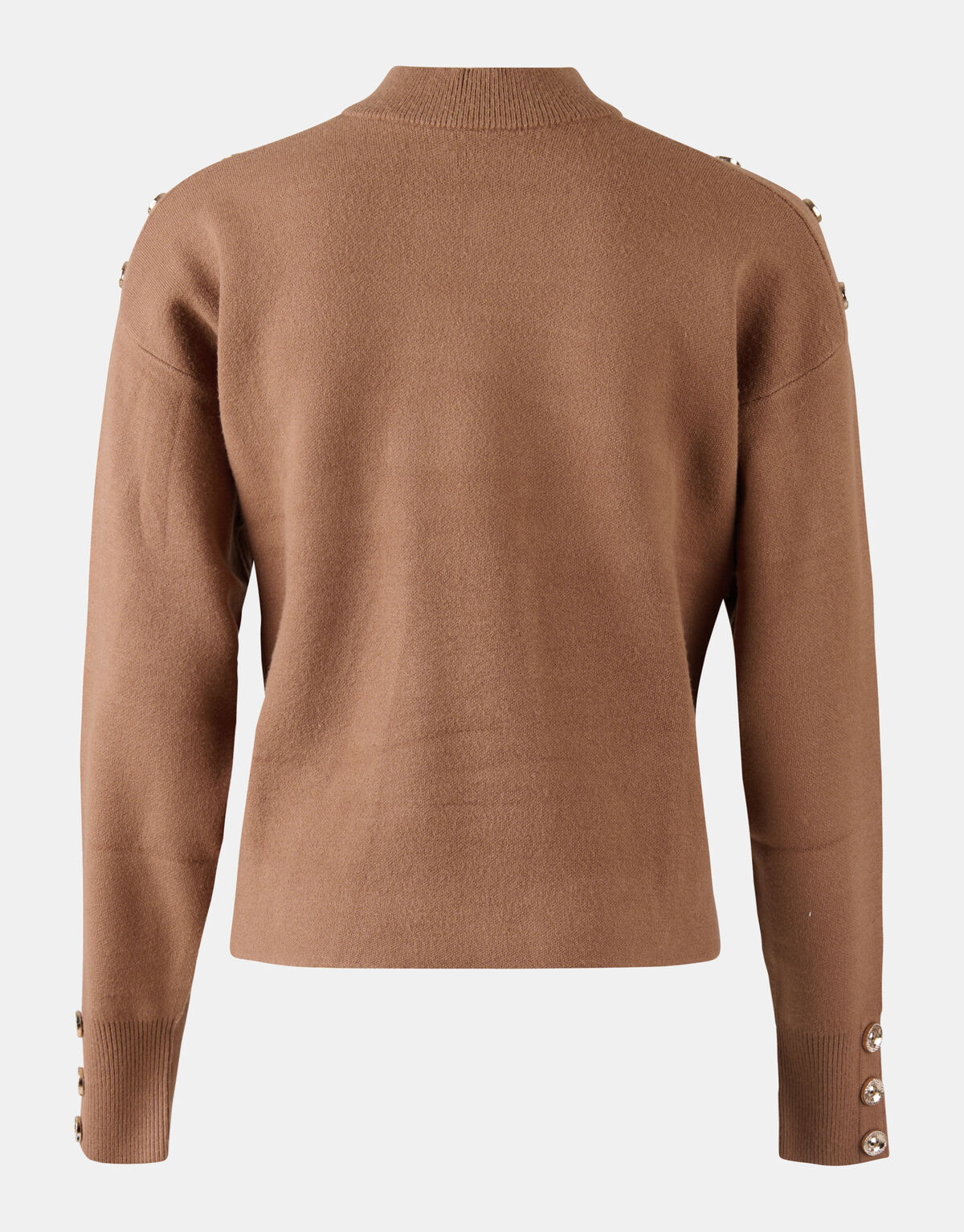 Gebreide Knopen Trui Bruin SHOEBY WOMEN