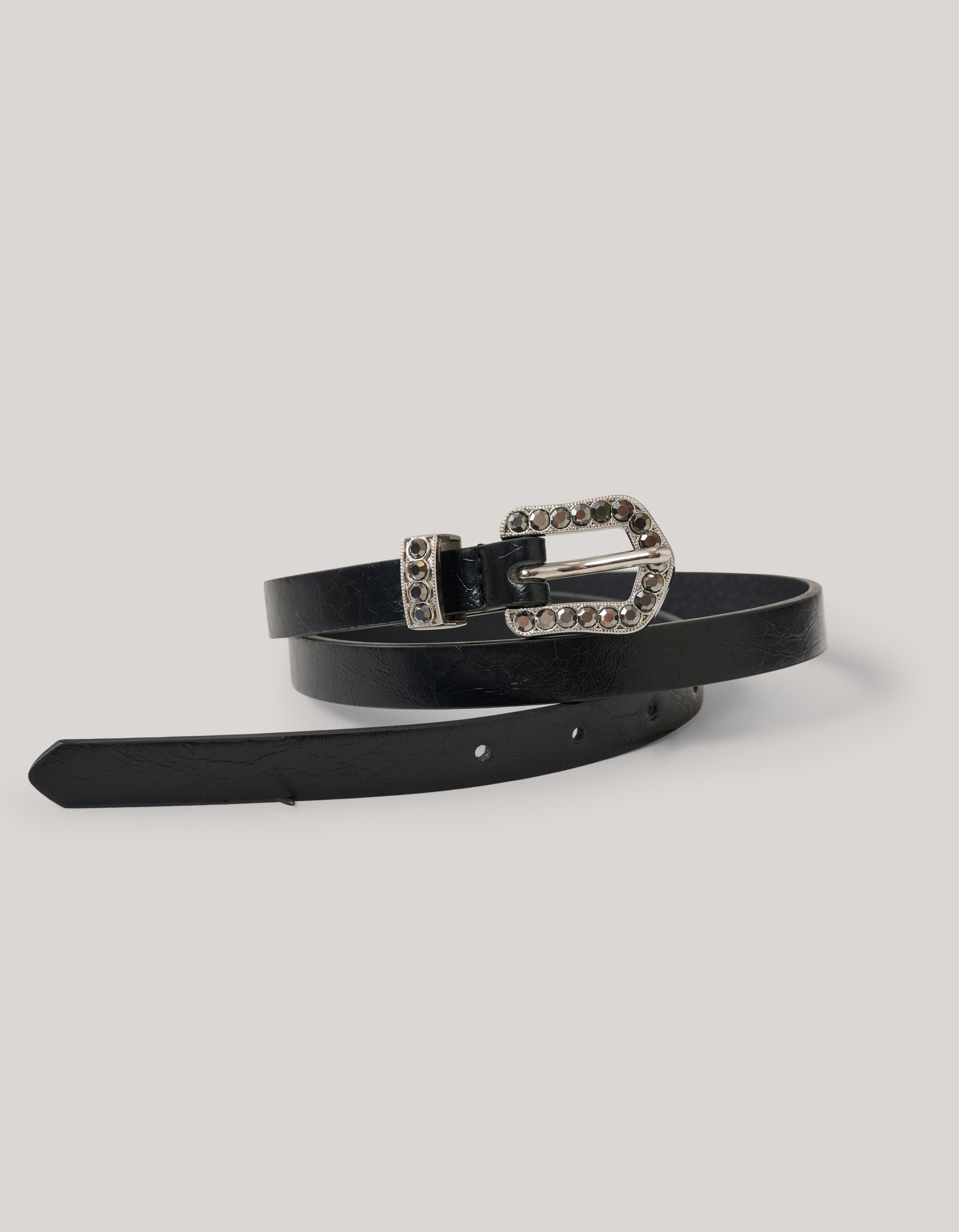 Western Strass Riem Zwart SHOEBY ACCESSOIRES