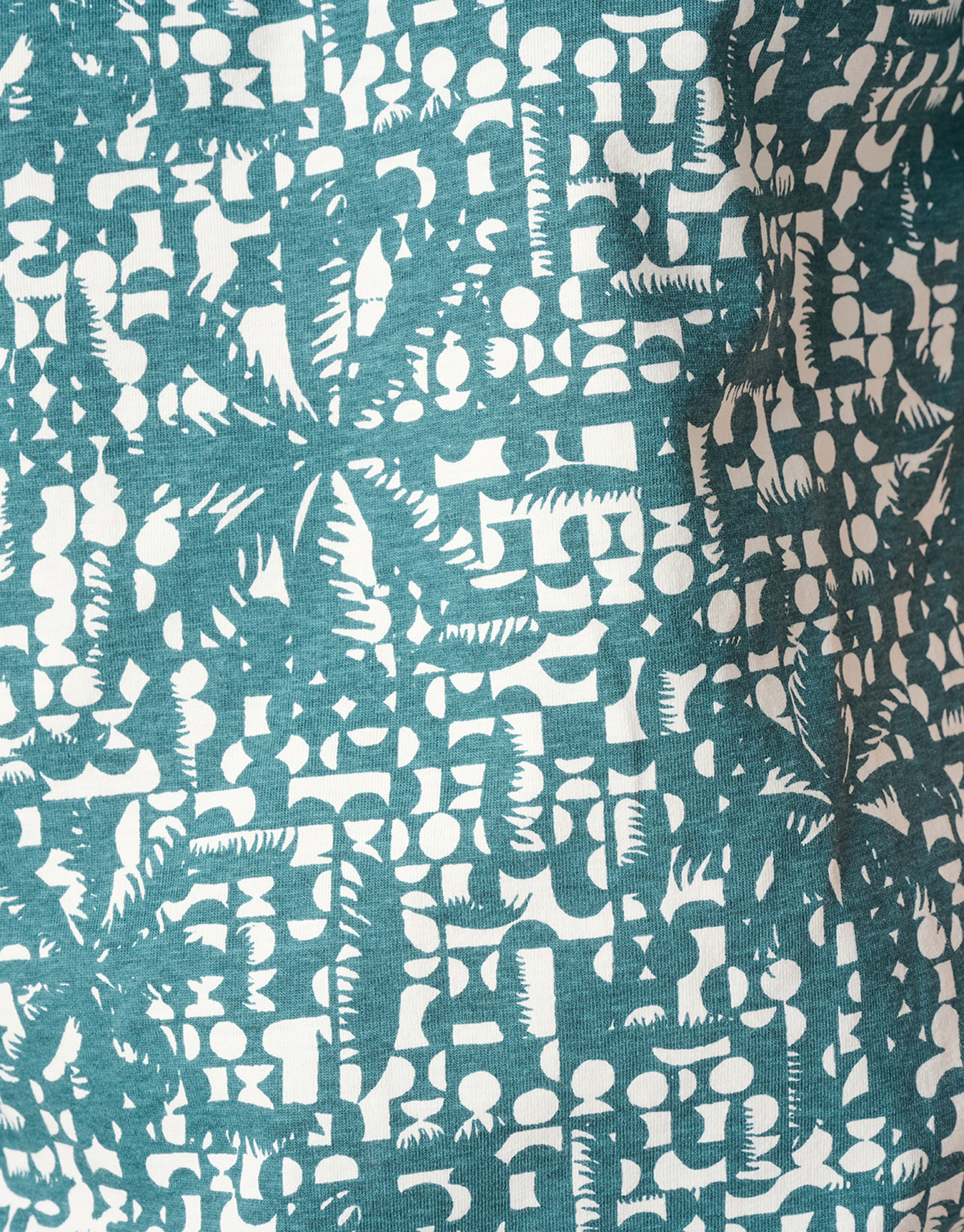 Printed T-shirt Turquoise SHOEBY MEN