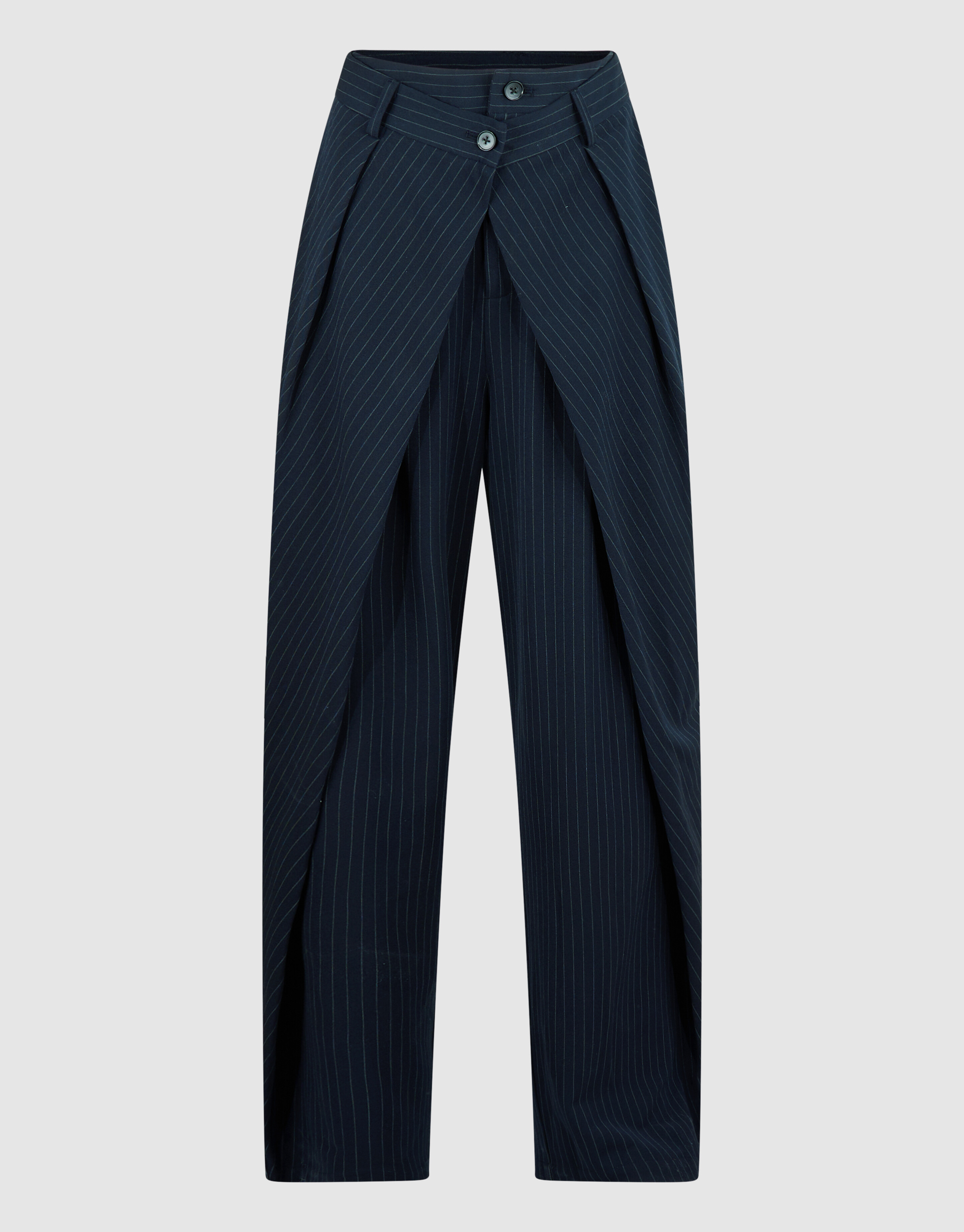 Gestreepte Wide Leg Fit Pantalon Donkerblauw SHOEBY WOMEN