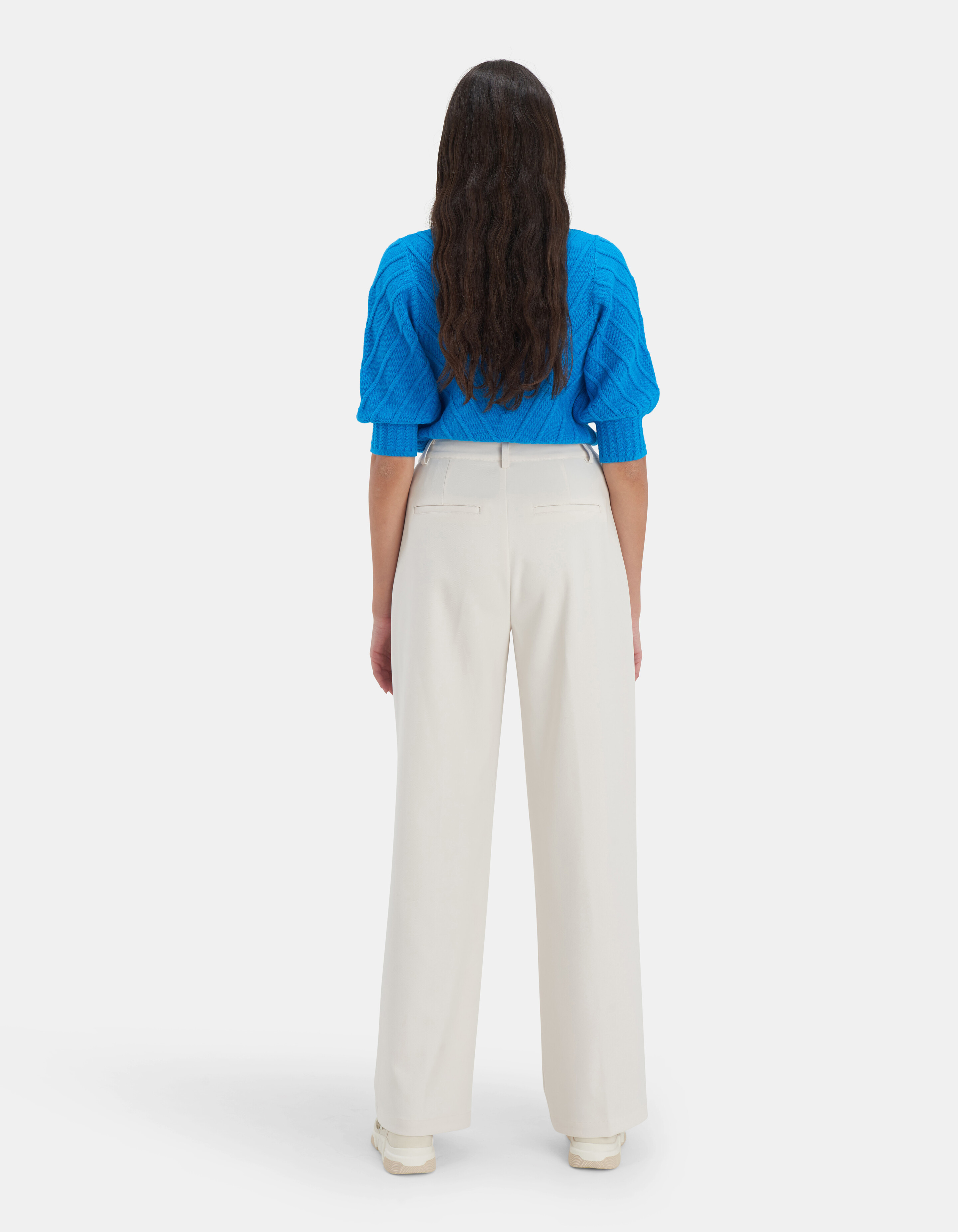Wide Leg Pantalon Gebroken Wit EKSEPT