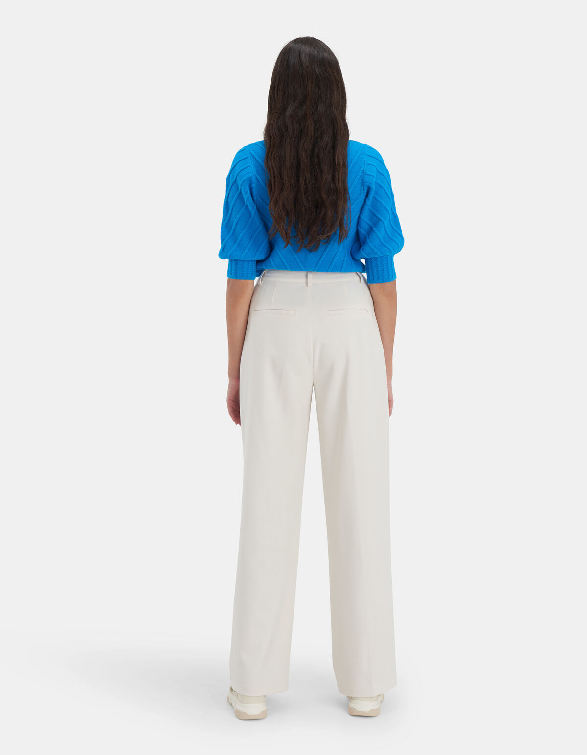 Wide Leg Pantalon Gebroken Wit EKSEPT