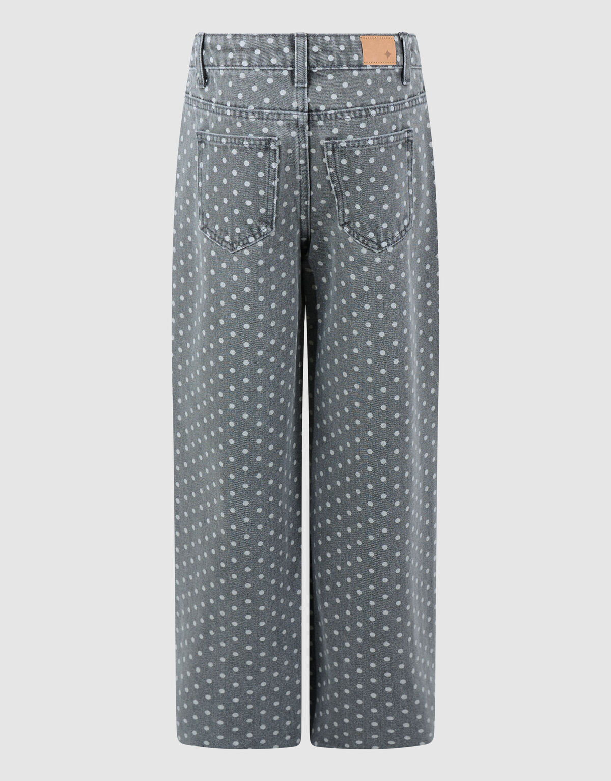 Wide Leg Dot Jeans Grijs SHOEBY GIRLS
