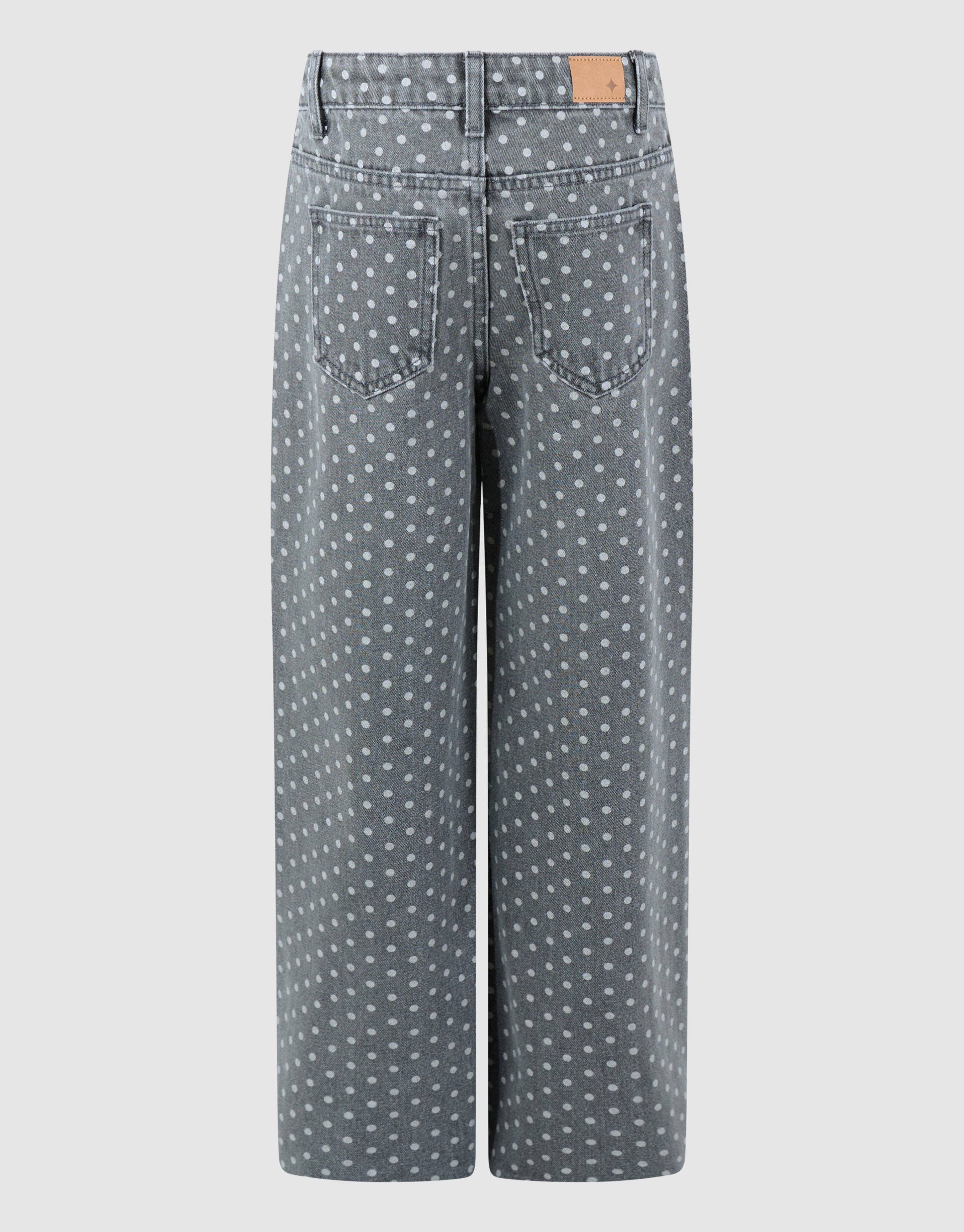 Wide Leg Dot Jeans Grijs SHOEBY GIRLS