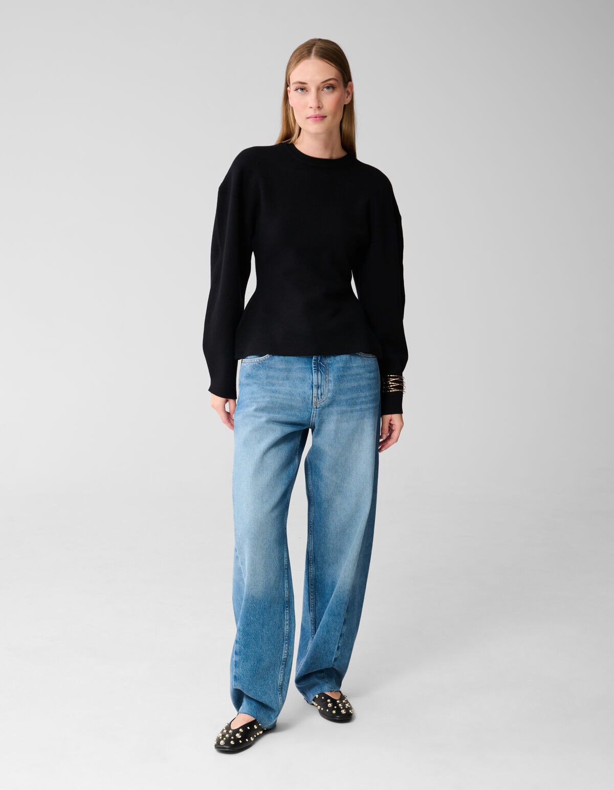 Zandloper Trui Zwart SHOEBY WOMEN