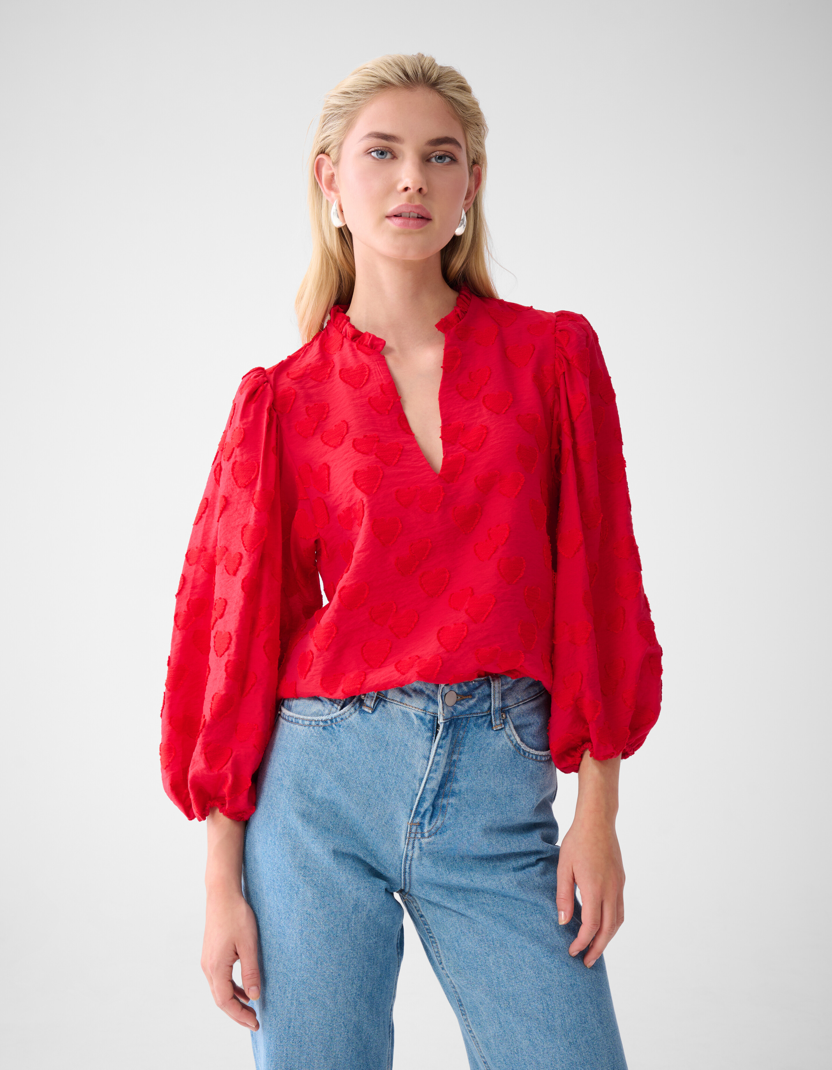 Heart Blouse Rood SHOEBY WOMEN