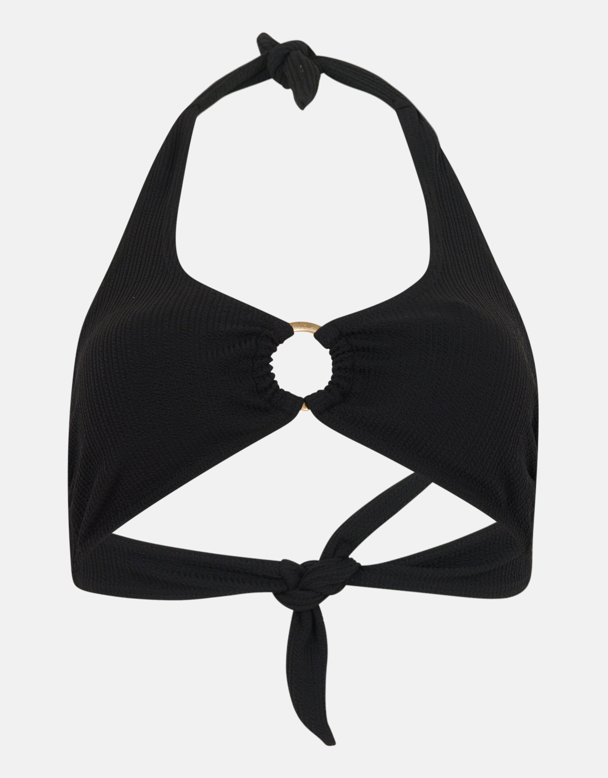 Relief Bikini Top Zwart Shoeby