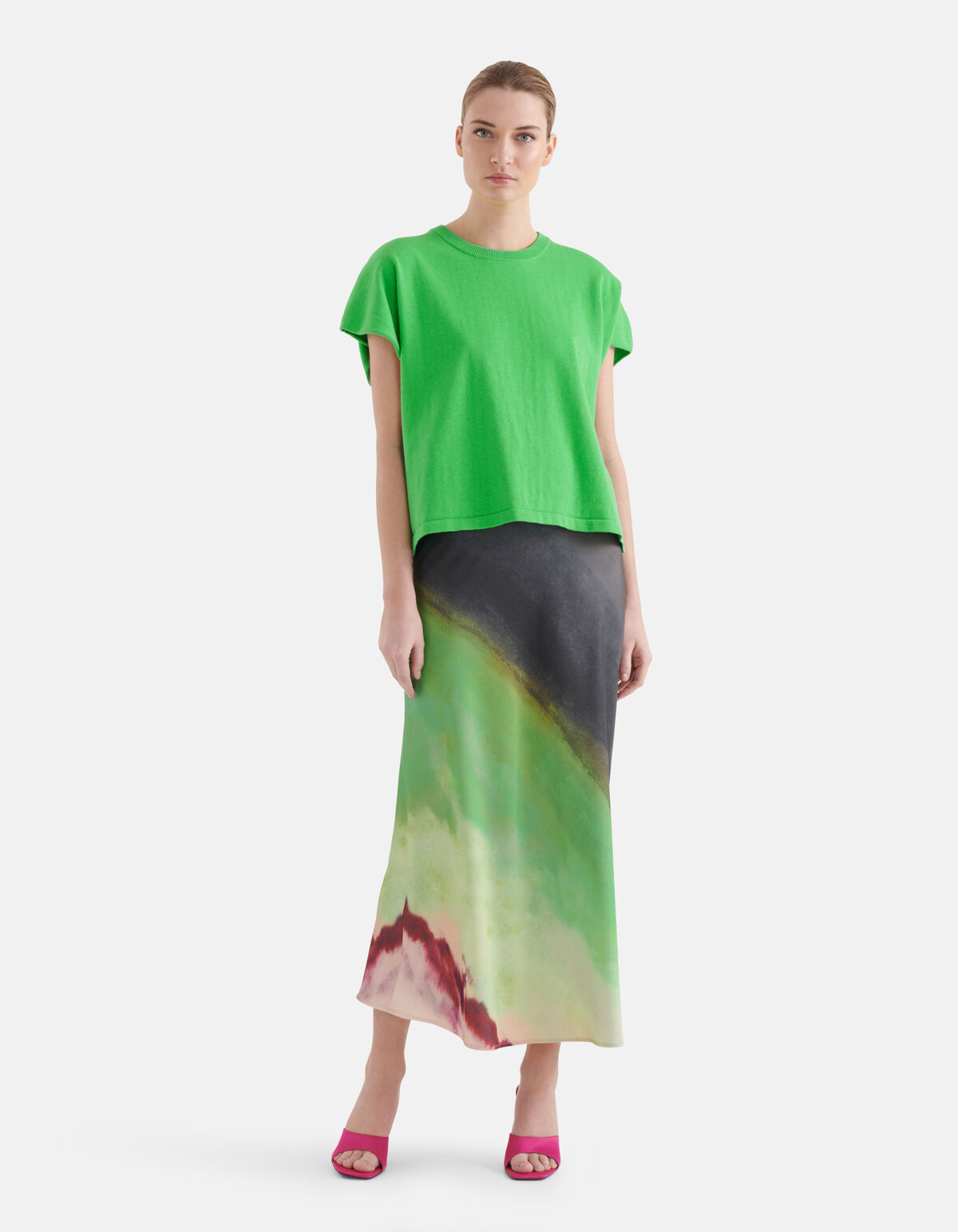 Gebreid T-shirt Groen By Mieke SHOEBY WOMEN
