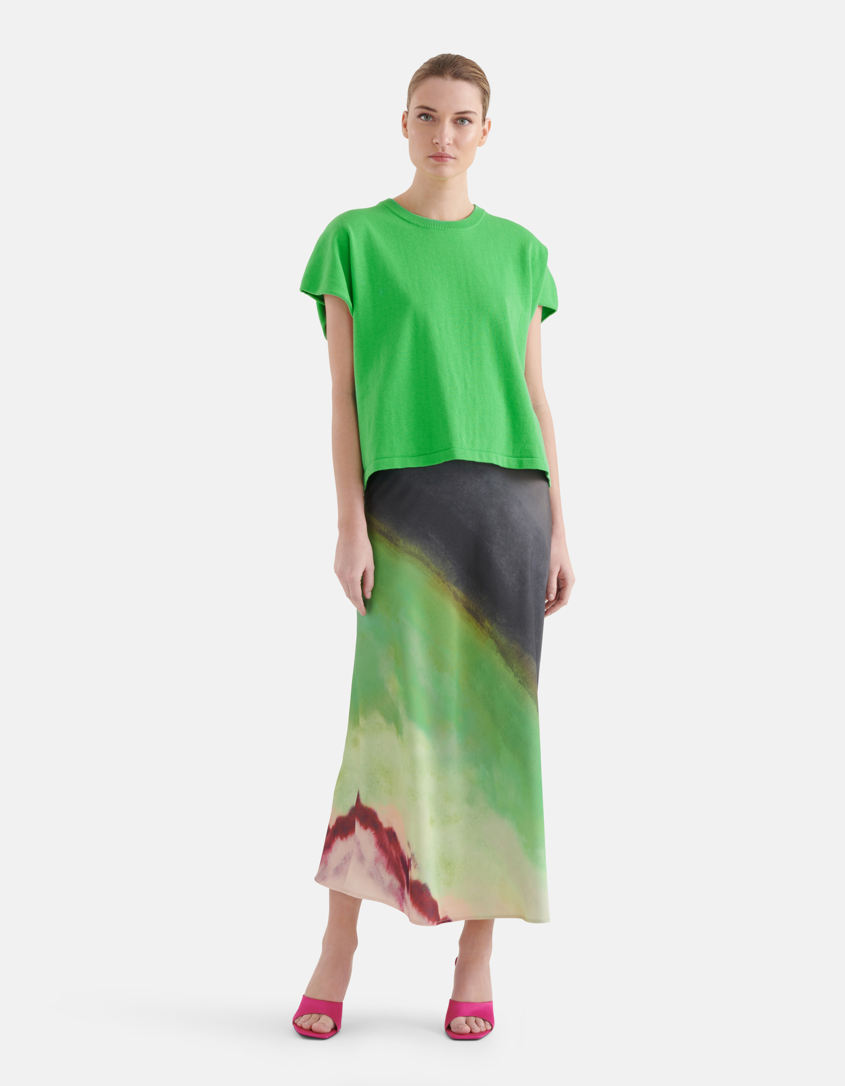 Gebreid T-shirt Groen By Mieke SHOEBY WOMEN