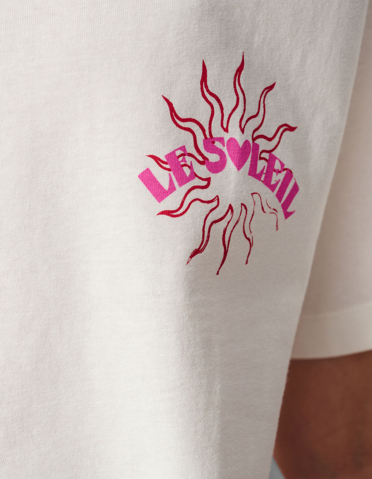 Sun Artwork T-shirt Gebroken Wit SHOEBY WOMEN