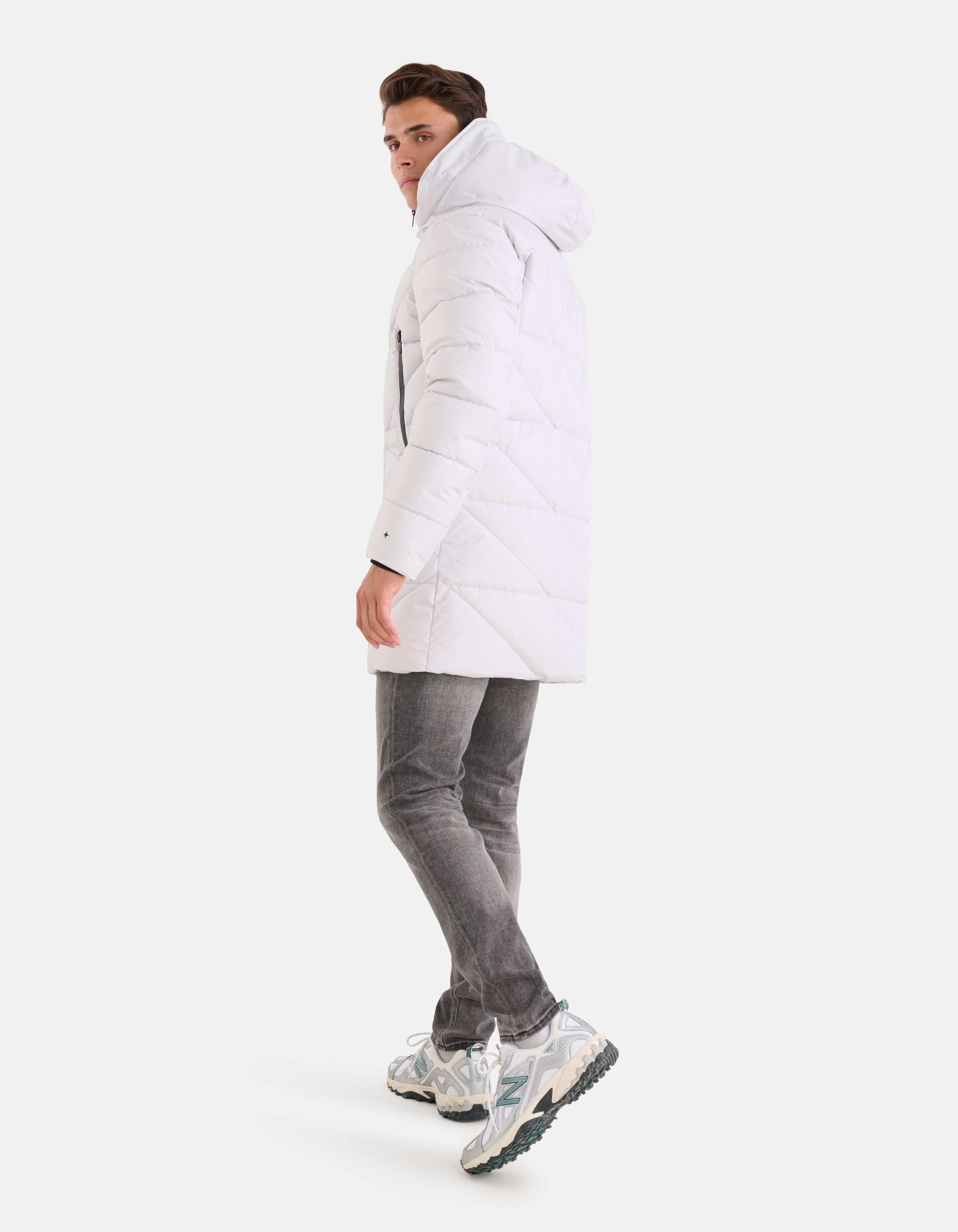 Quilted Jas Lichtgrijs SHOEBY MEN