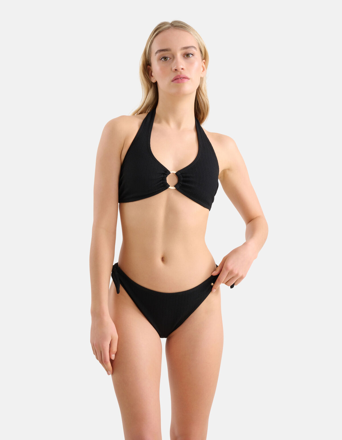 Reli&euml;f Bikini Broekje Zwart SHOEBY ACCESSOIRES