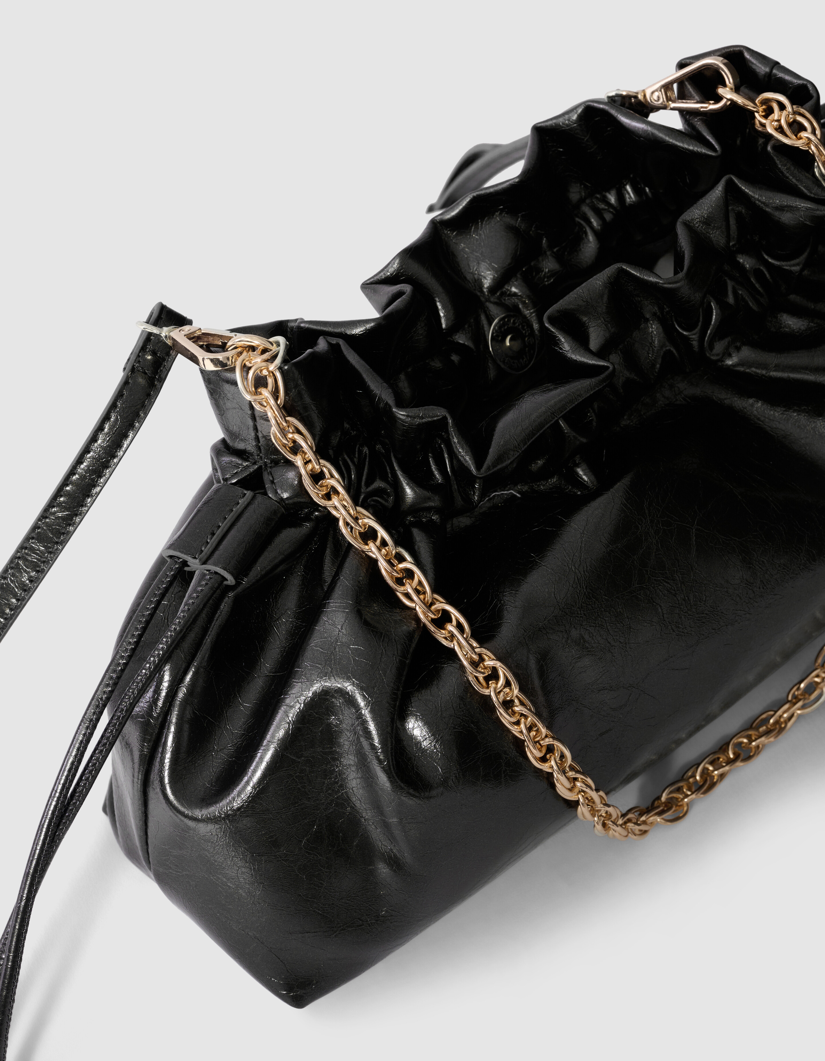 Shiny Chain Clutch Donkergrijs SHOEBY ACCESSOIRES