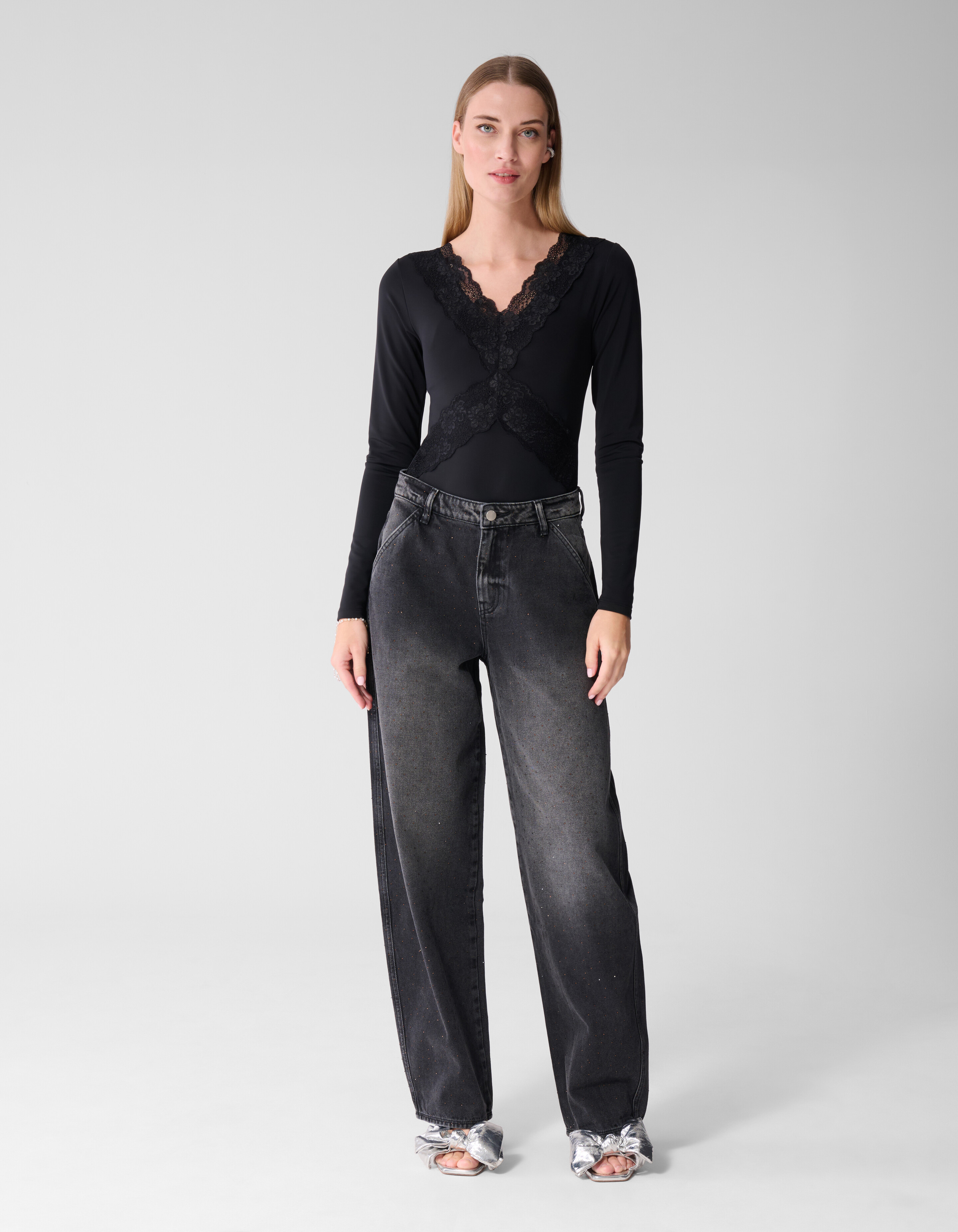 Kanten Mix Body Zwart SHOEBY WOMEN