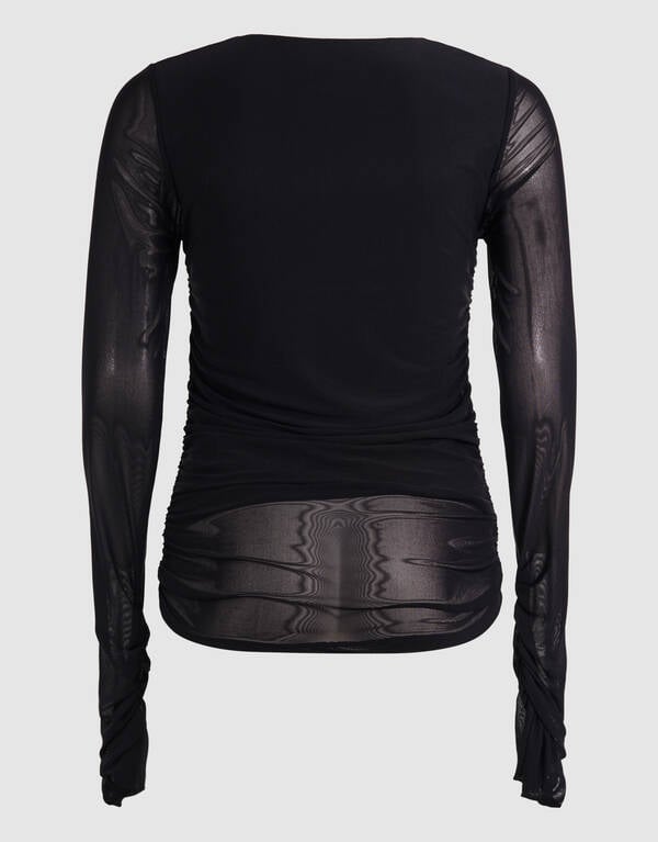 Sheering Mesh Top Zwart SHOEBY WOMEN