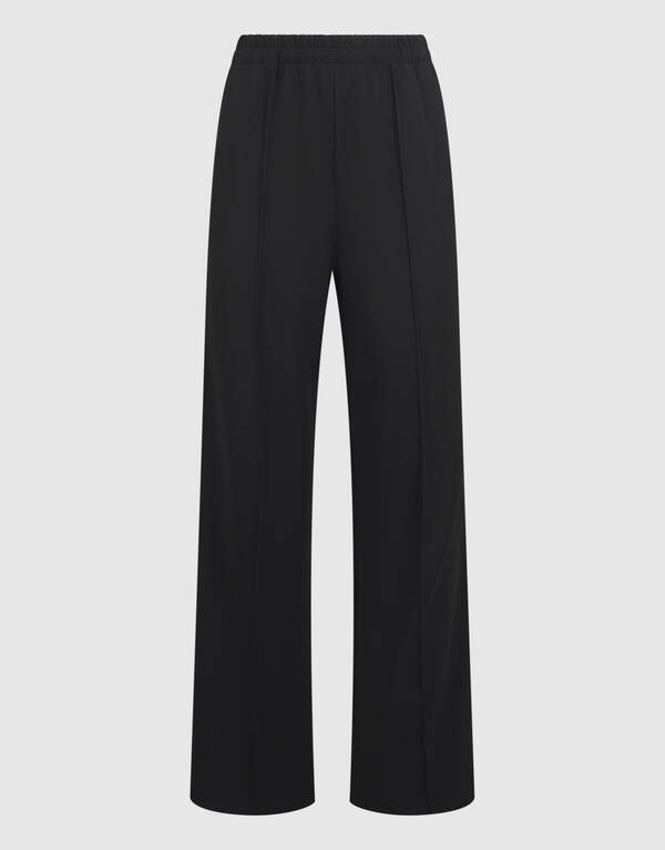 Studs Tape Wide Leg Broek Zwart SHOEBY WOMEN