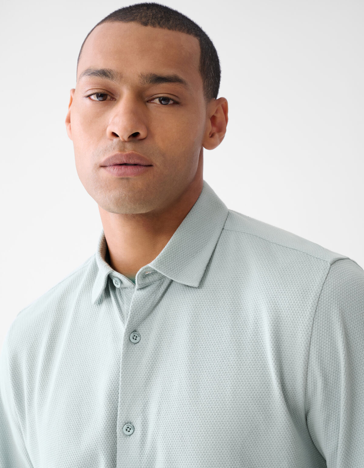 Structuur Overhemd Lichtgroen SHOEBY MEN