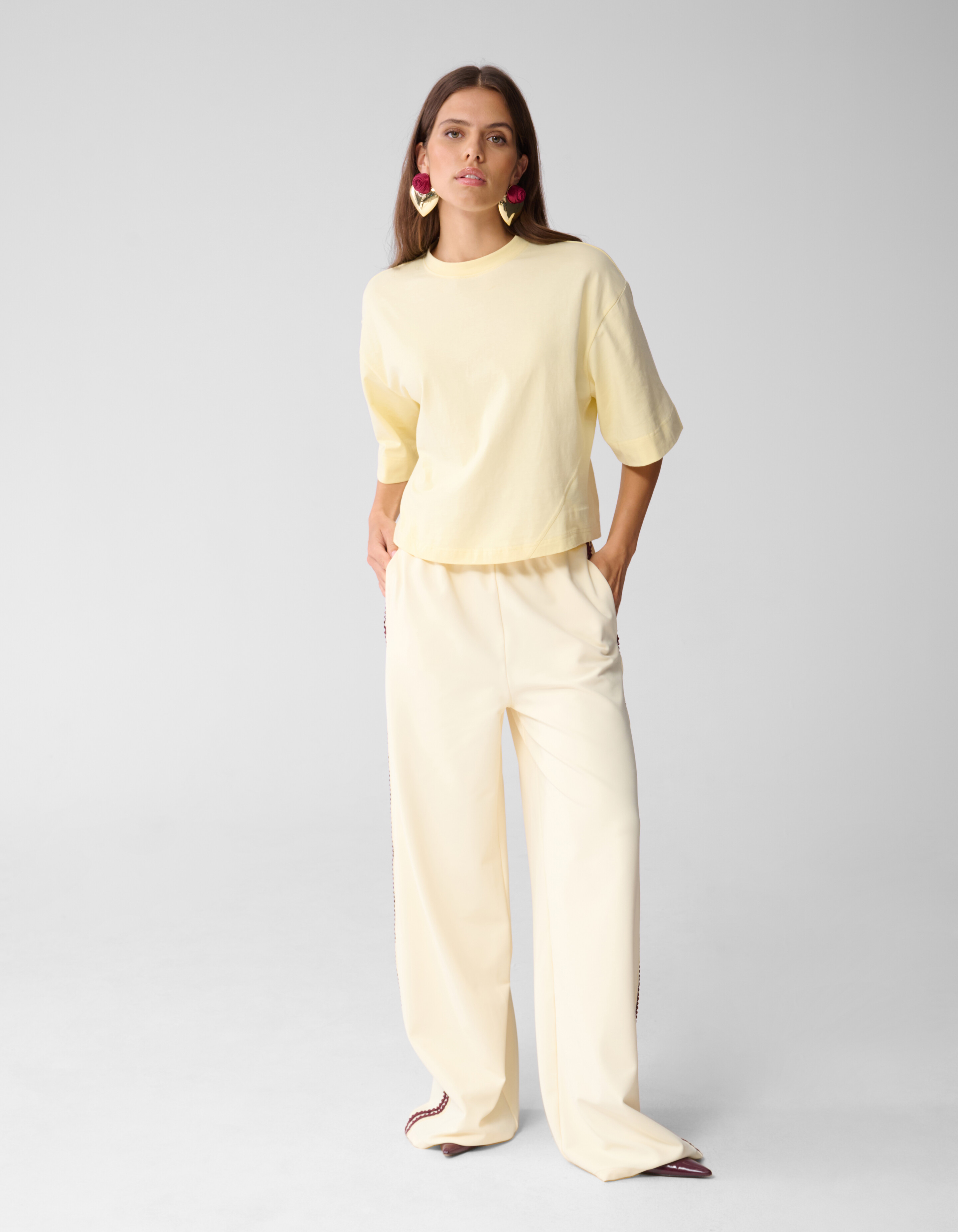 Getailleerd T-shirt Lichtgeel SHOEBY WOMEN