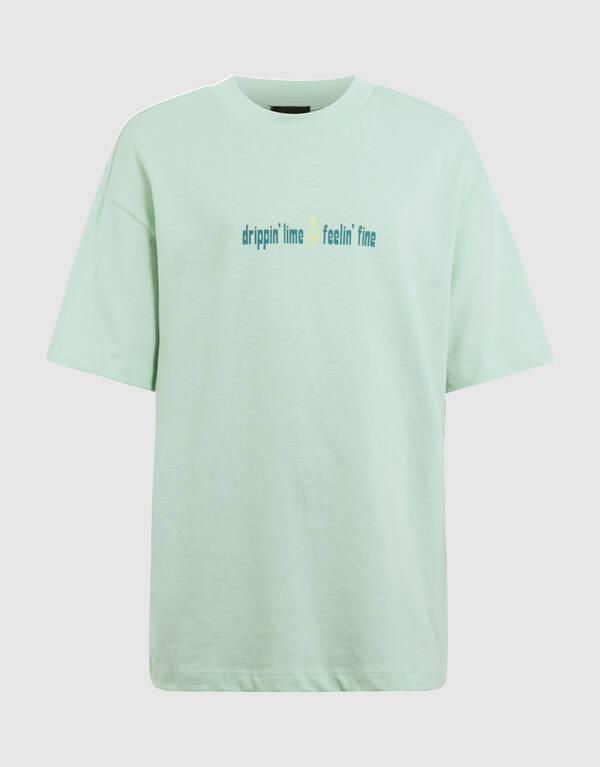 Dripping Artwork T-shirt Lichtgroen SHOEBY BOYS