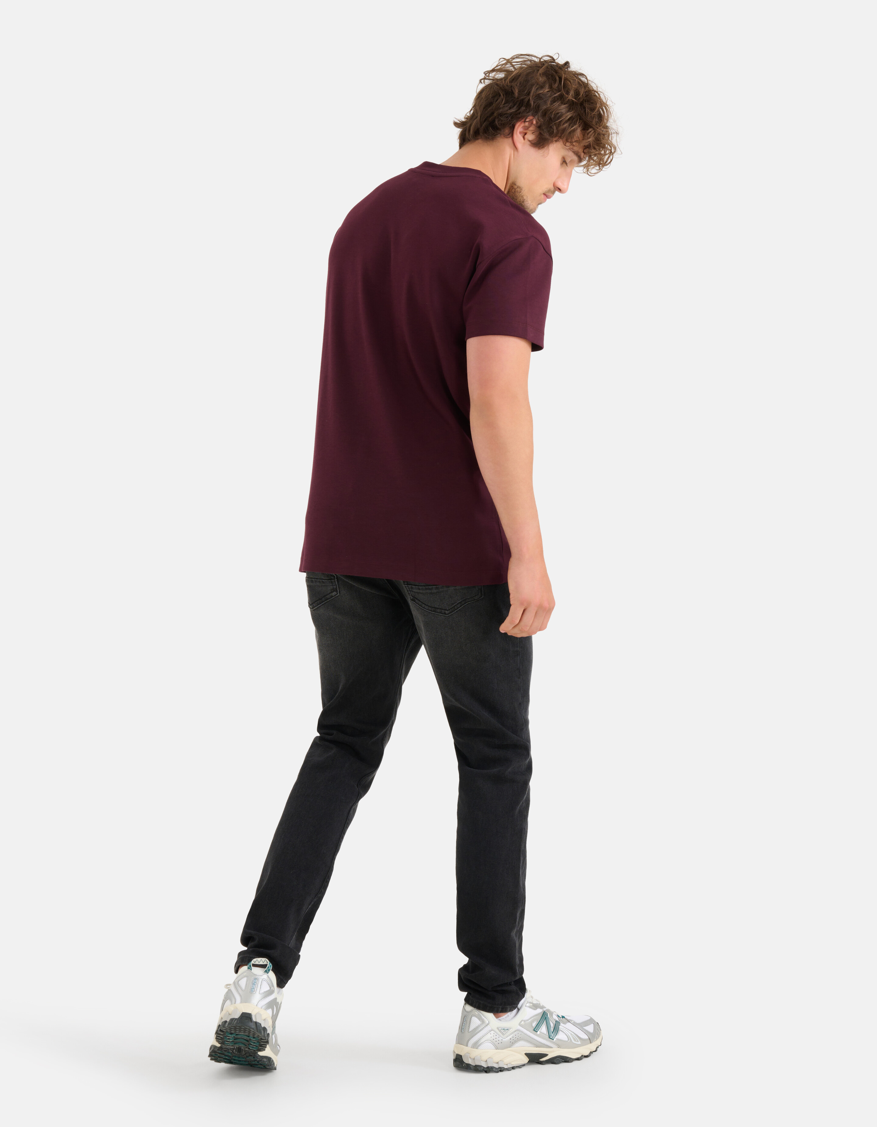 Relaxed Fit T-shirt Bordeaux SHOEBY MEN