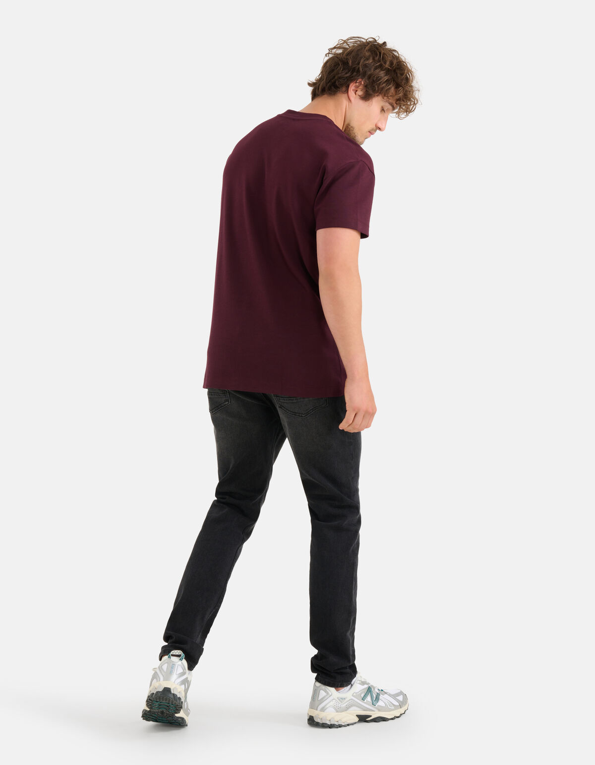 Relaxed Fit T-shirt Bordeaux SHOEBY MEN