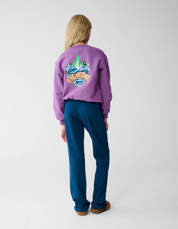 Heart Artwork Sweater Paars SHOEBY GIRLS