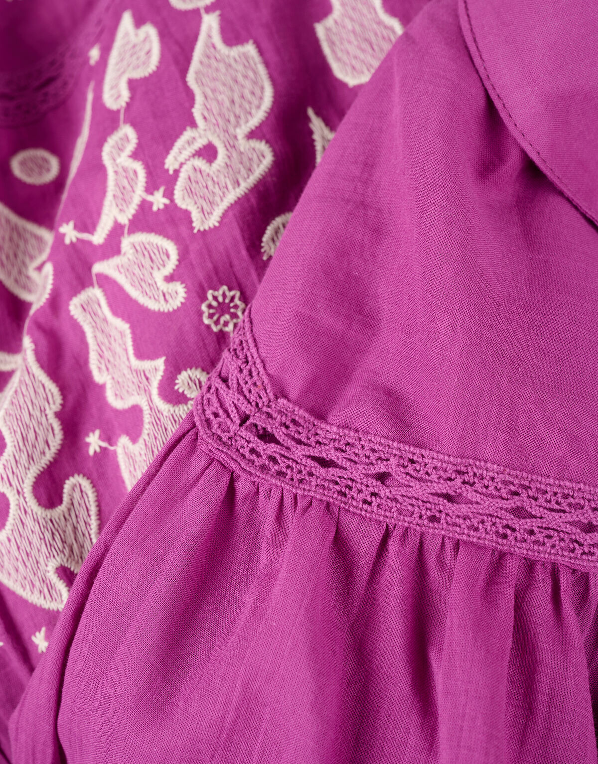 Embroidery Blouse Paars SHOEBY WOMEN