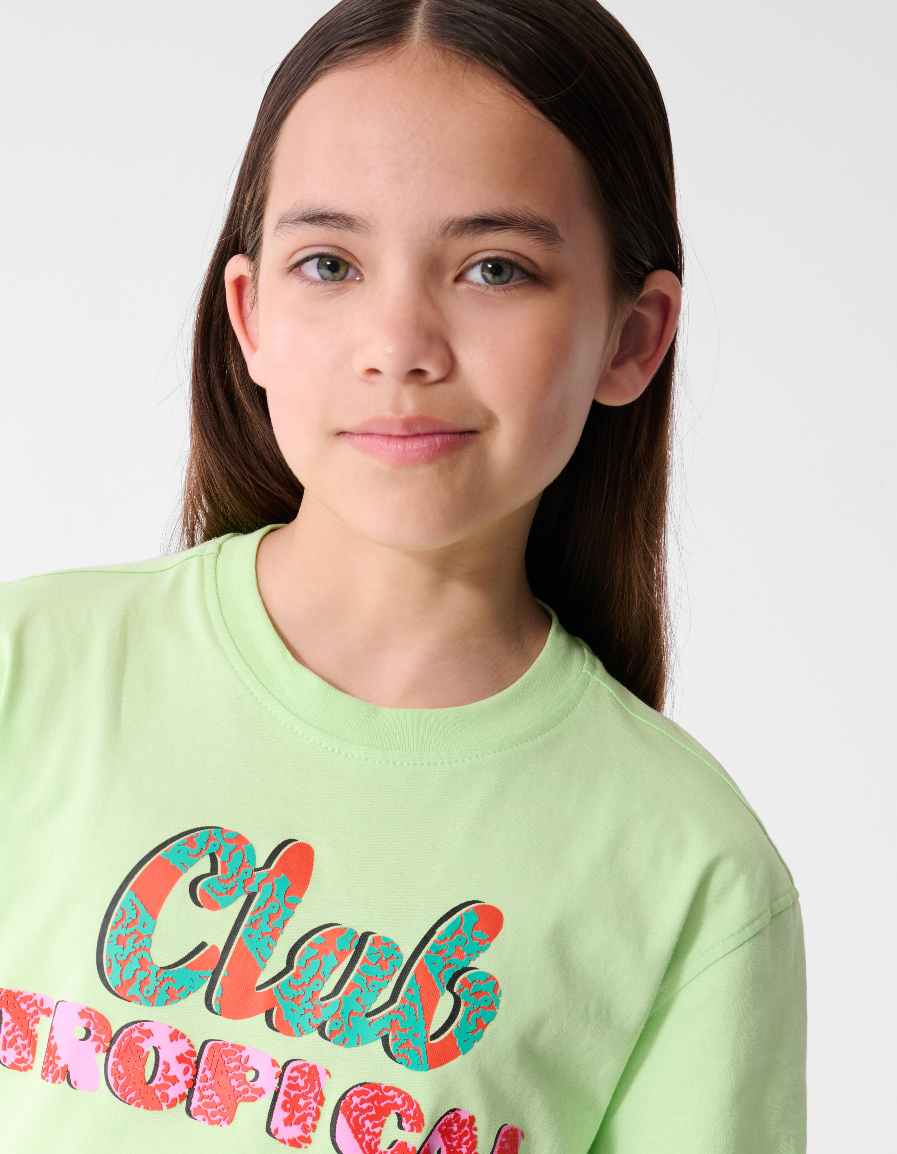 Club Tropical Artwork T-shirt Lichtgroen SHOEBY GIRLS