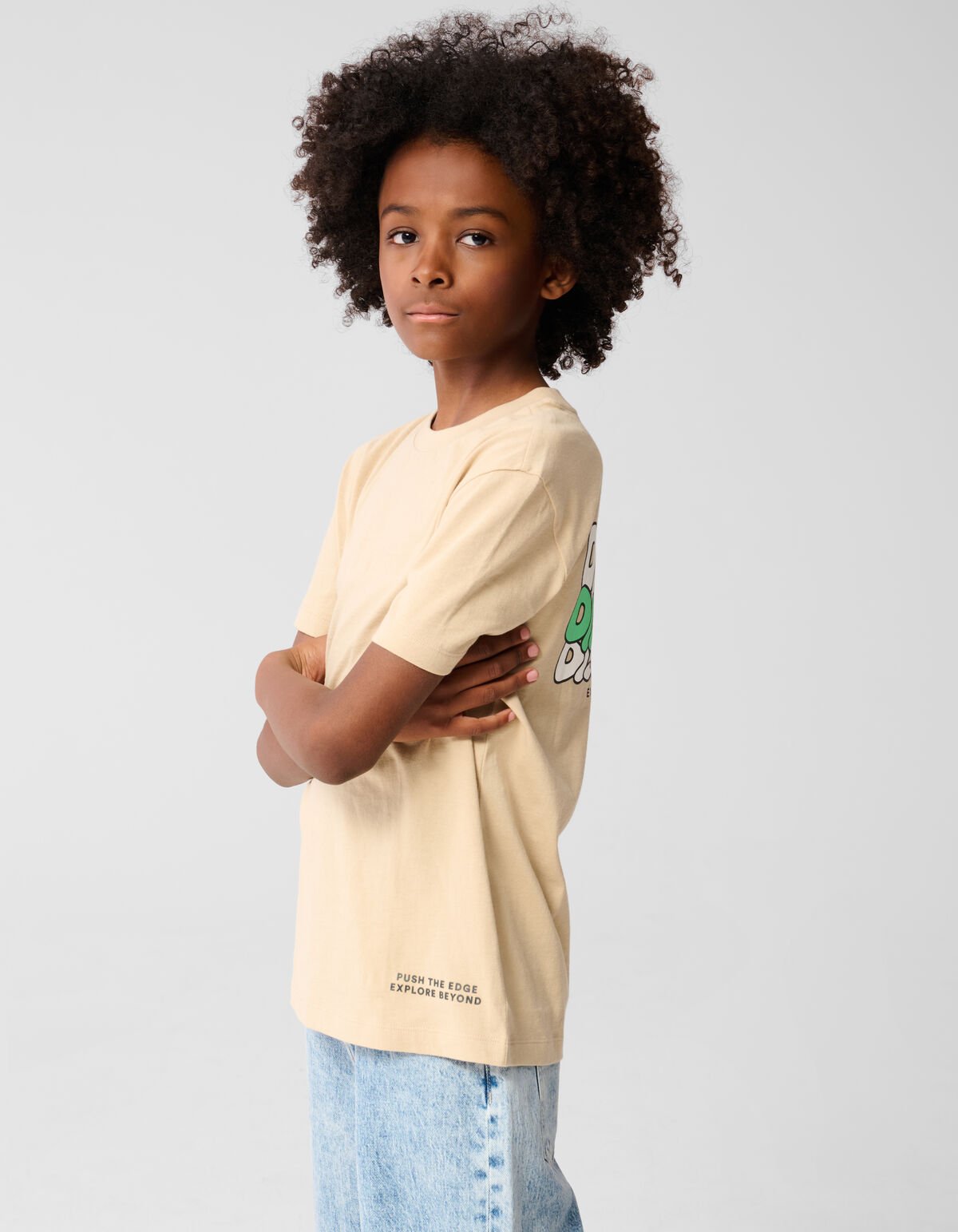 Discover Artwork T-shirt Beige SHOEBY BOYS