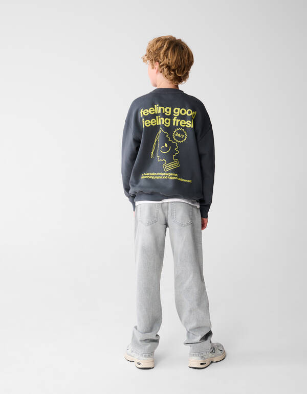 Fresh Artwork Sweater Grijs SHOEBY BOYS
