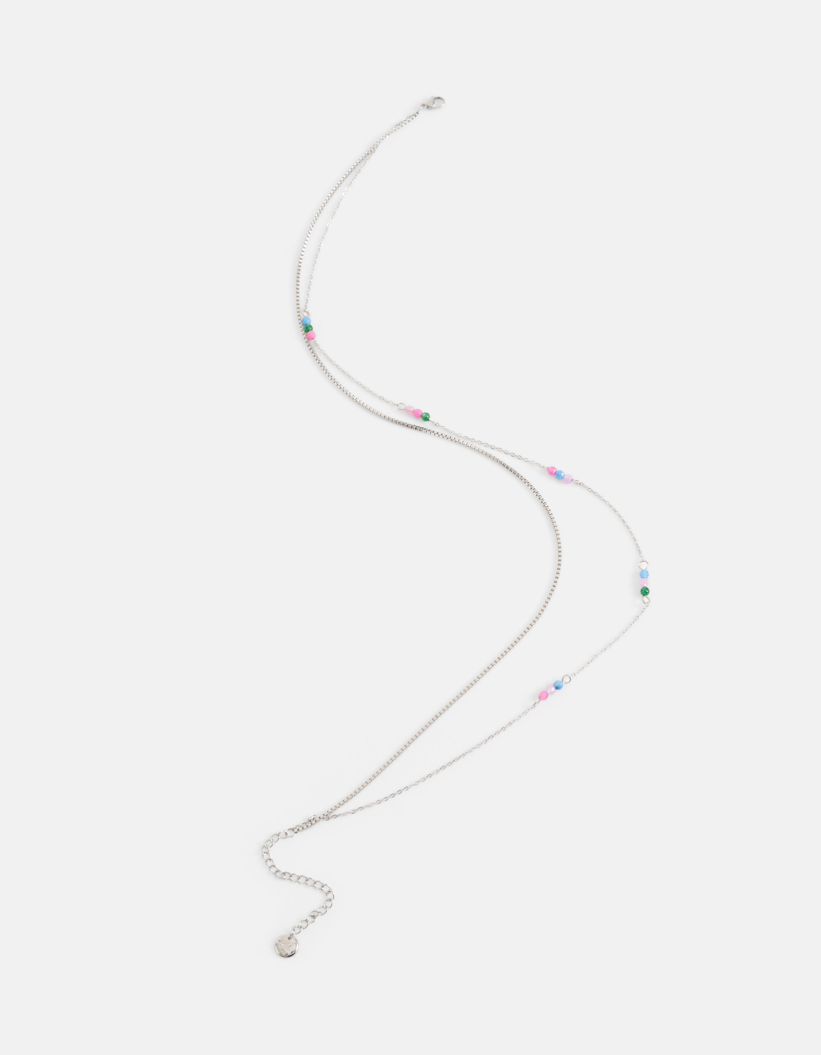 Dubbele Chain Ketting Zilver SHOEBY ACCESSOIRES