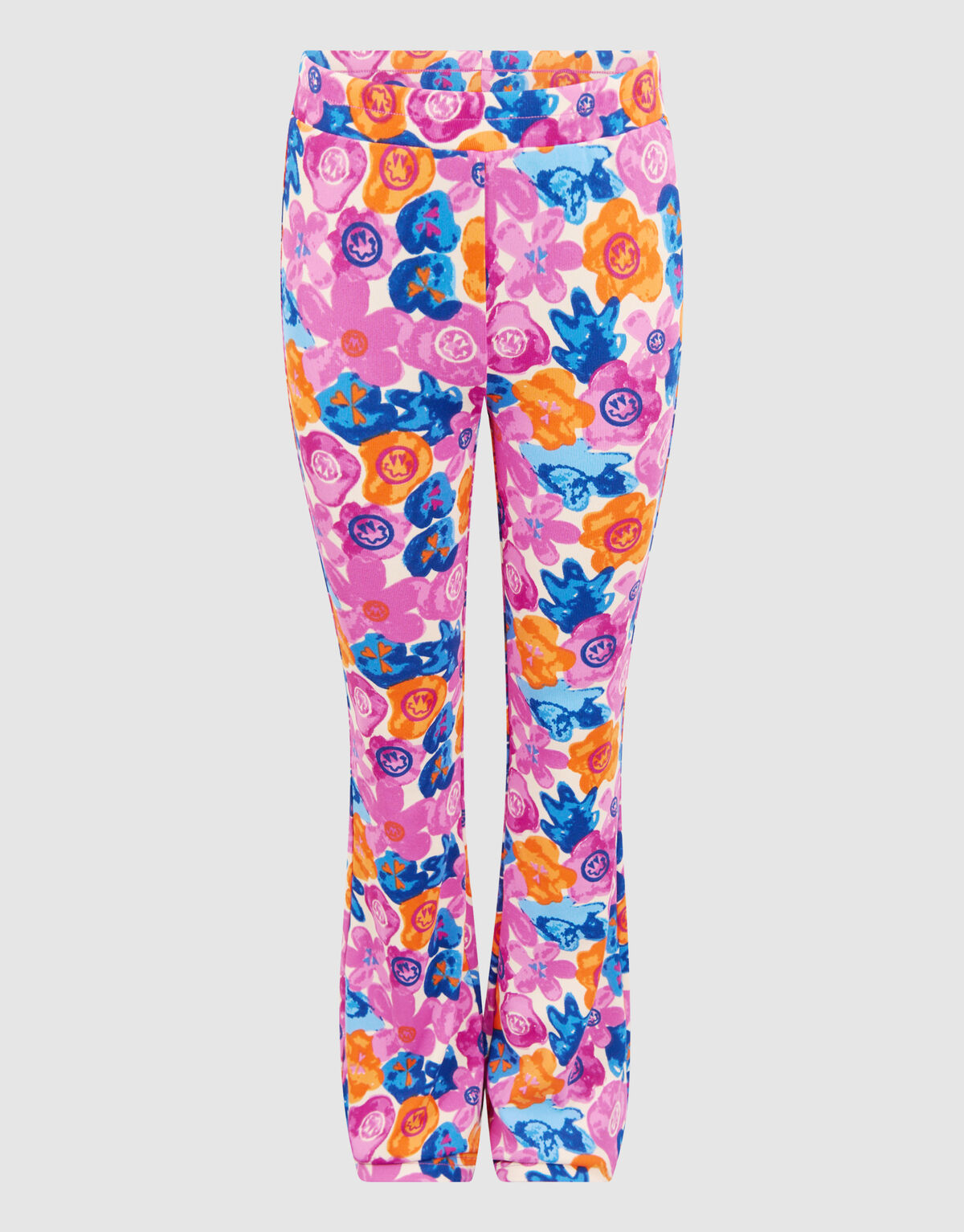 Printed Rib Flared Legging Roze SHOEBY GIRLS