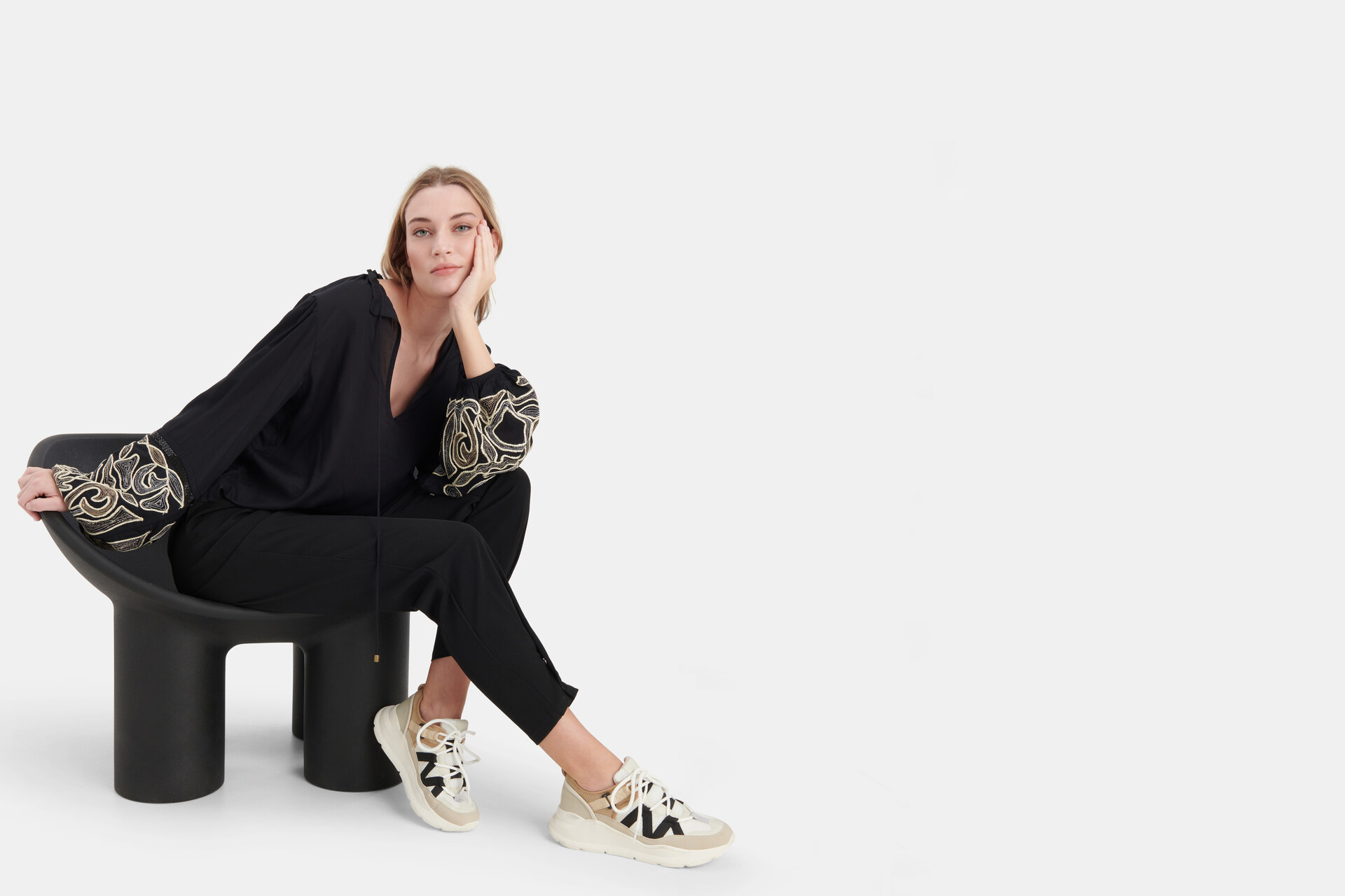 City Pantalon Zwart EKSEPT