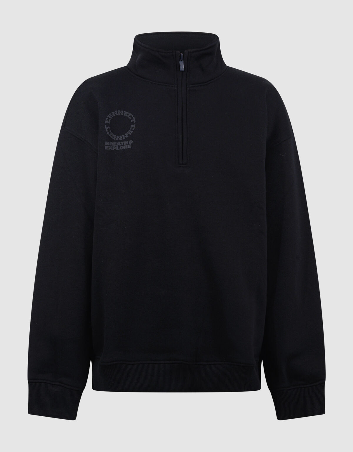 Half Zip Sweater Zwart SHOEBY BOYS