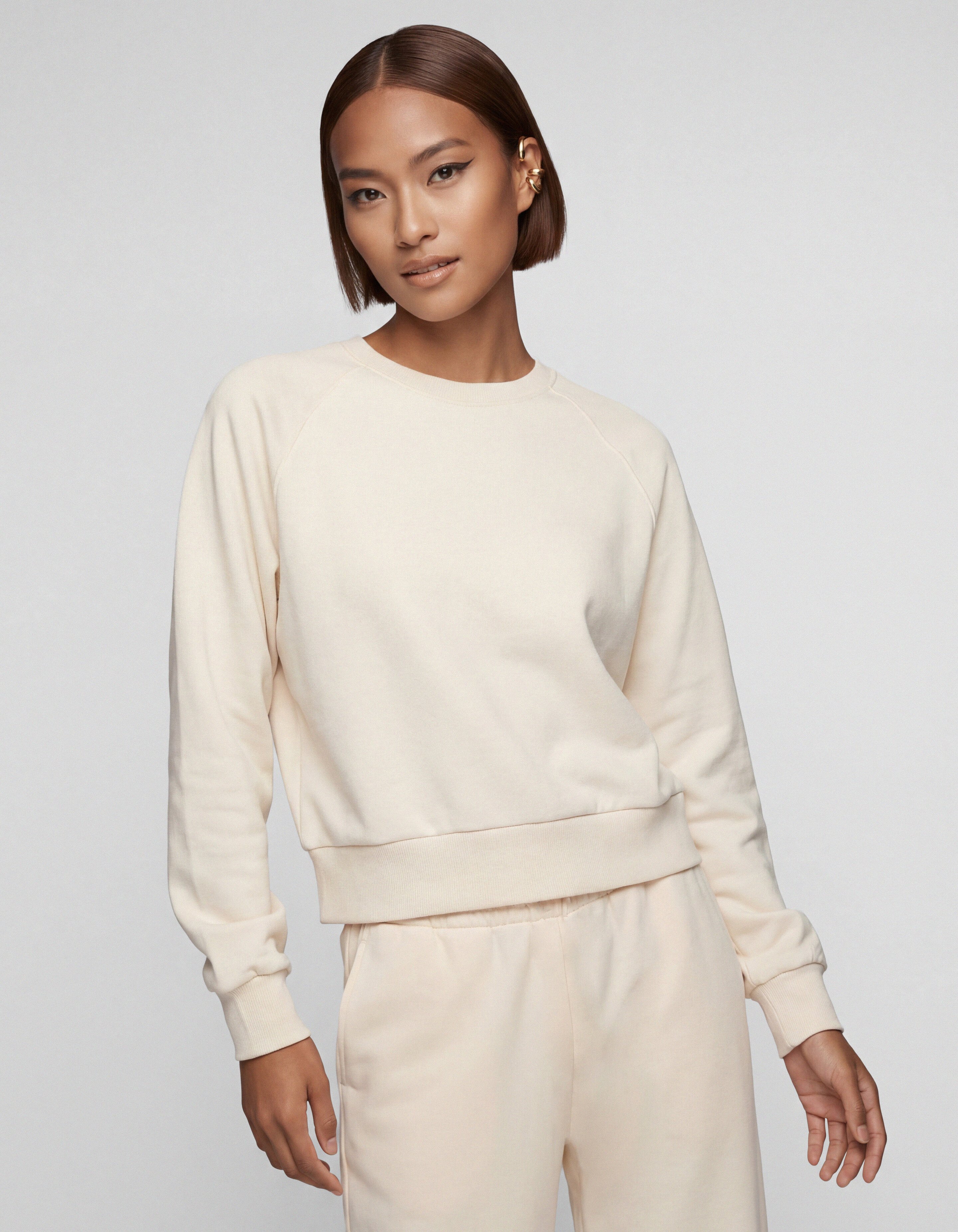 Big Shoulder Sweater Gebroken Wit SHOEBY WOMEN