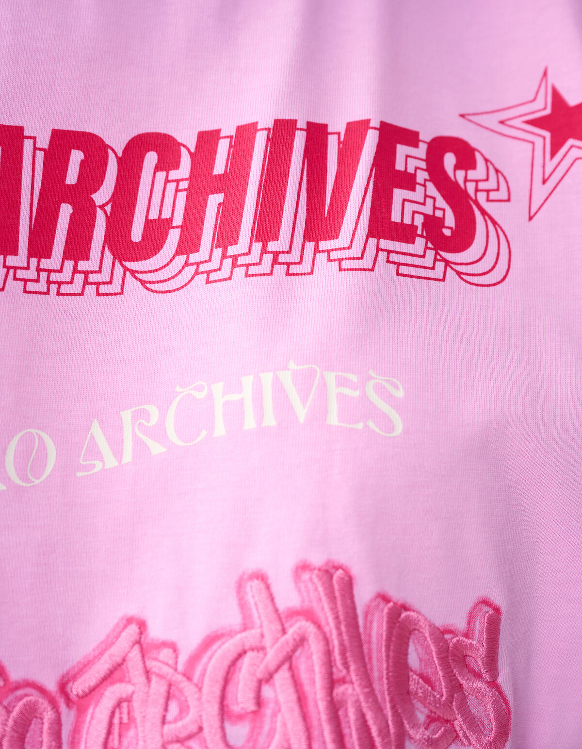 Retro Artwork T-shirt Roze SHOEBY WOMEN