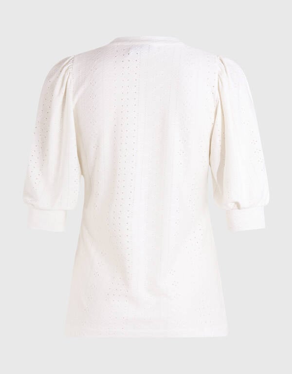 Embroidery Top Gebroken Wit SHOEBY WOMEN