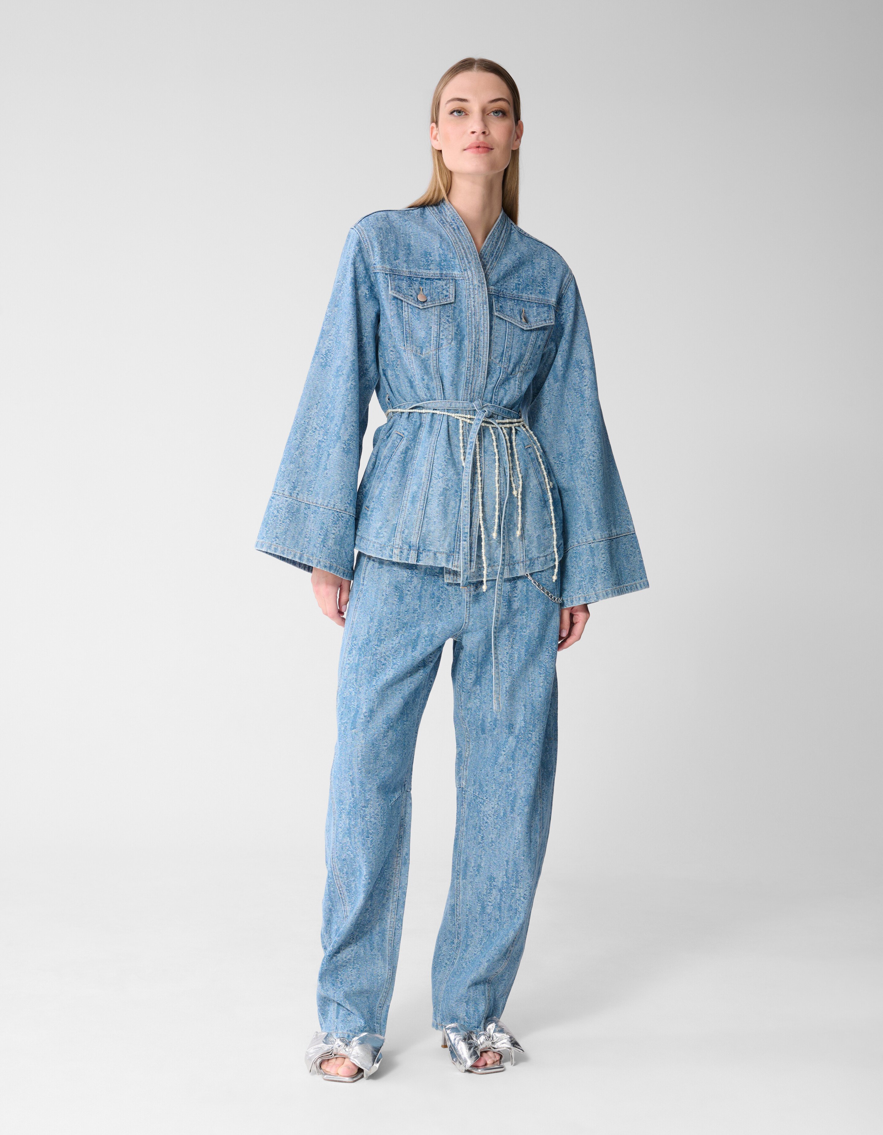 Jacquard Kimono Jack Blauw SHOEBY WOMEN