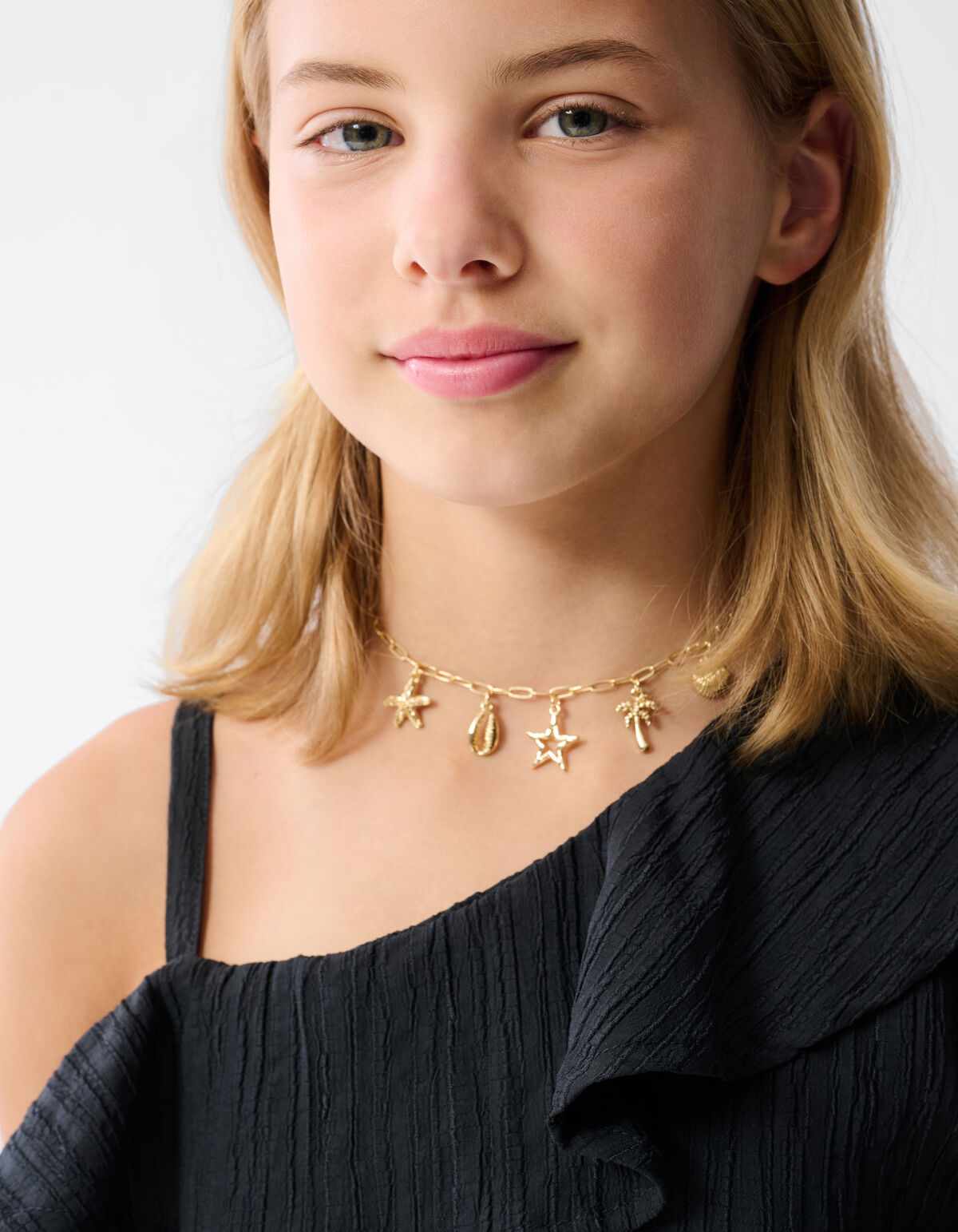 One Shoulder Jurk Donkergrijs SHOEBY GIRLS